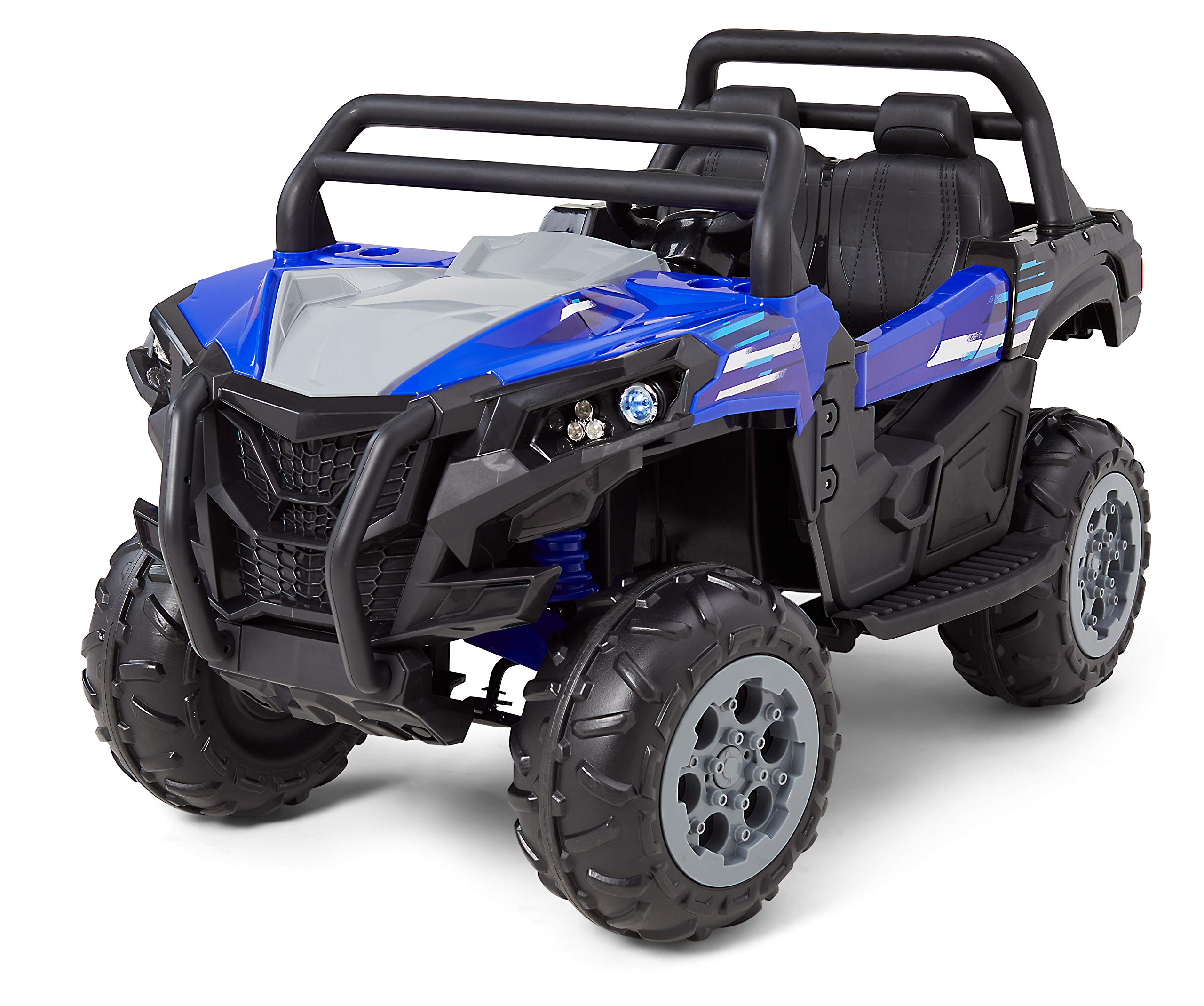 Kid Trax UTV 12V Electric Ride-On Toy for Toddlers & Kids Ages 3-7 | 110 lbs Weight Capacity | Single or Double Riders | Blue | Perfect for Backyard Play & Outdoor Adventures
