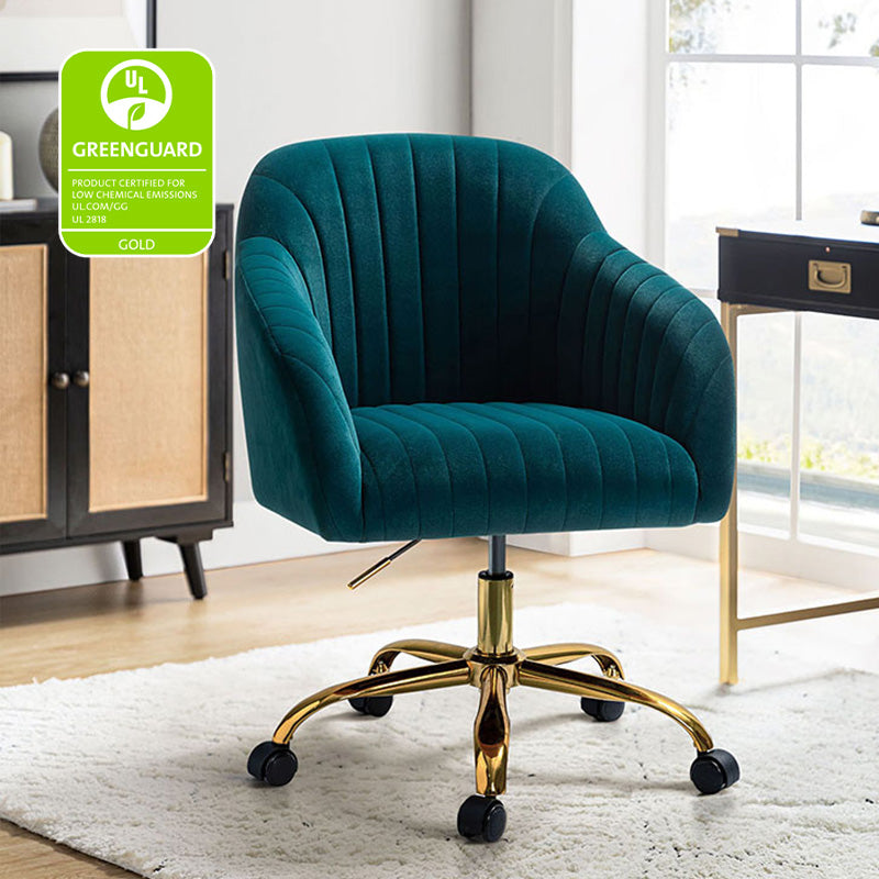 Luxury Velvet Office Chair - Ergonomic Desk Chair with Adjustable Height for Home & Workspace - Perfect for Remote Work, Gaming & Study