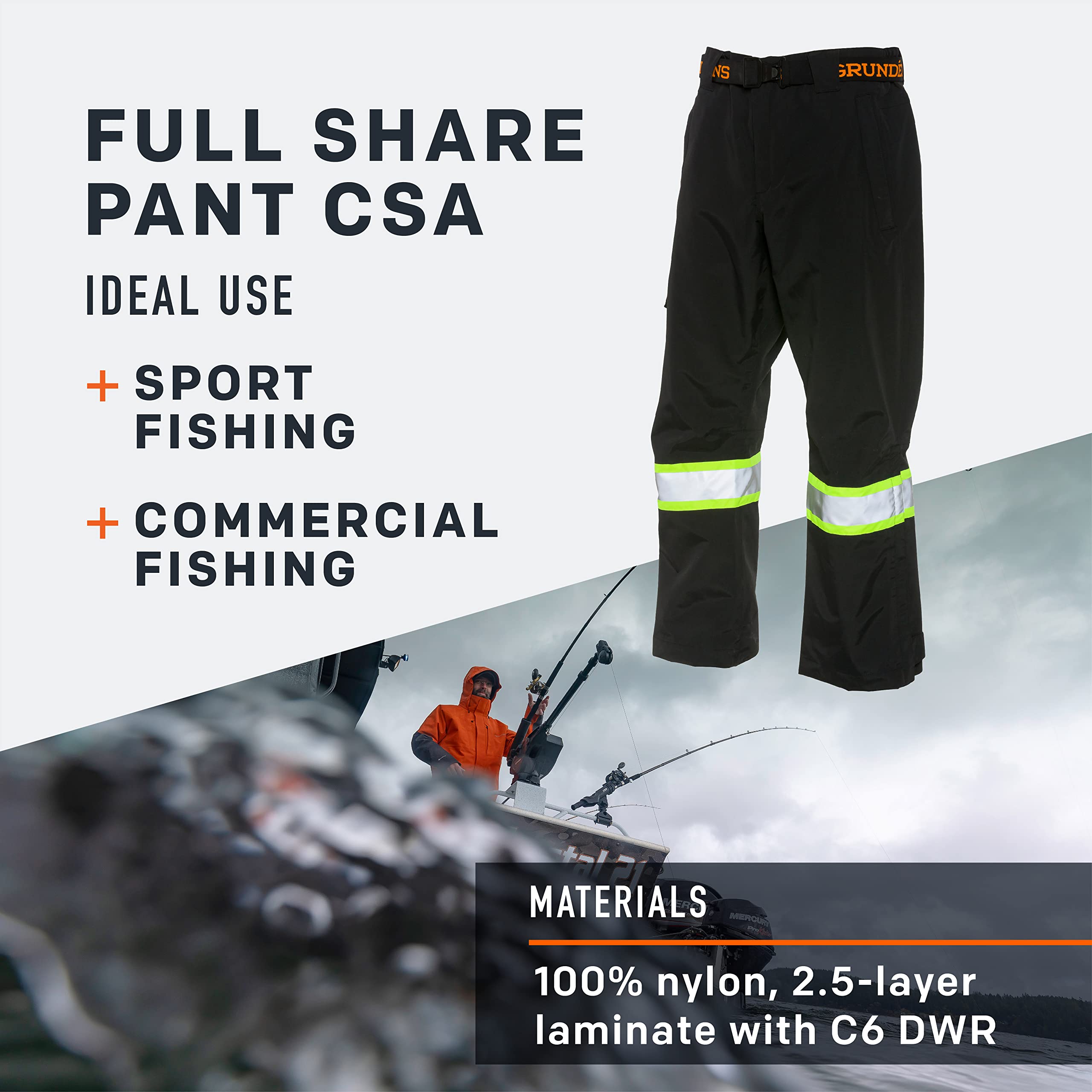Grundéns Men's Cargo Pants - Waterproof Fishing & Outdoor Work Pants with Multiple Pockets for Comfort & Durability | Perfect for Fishing, Hunting, Hiking & Outdoor Adventures