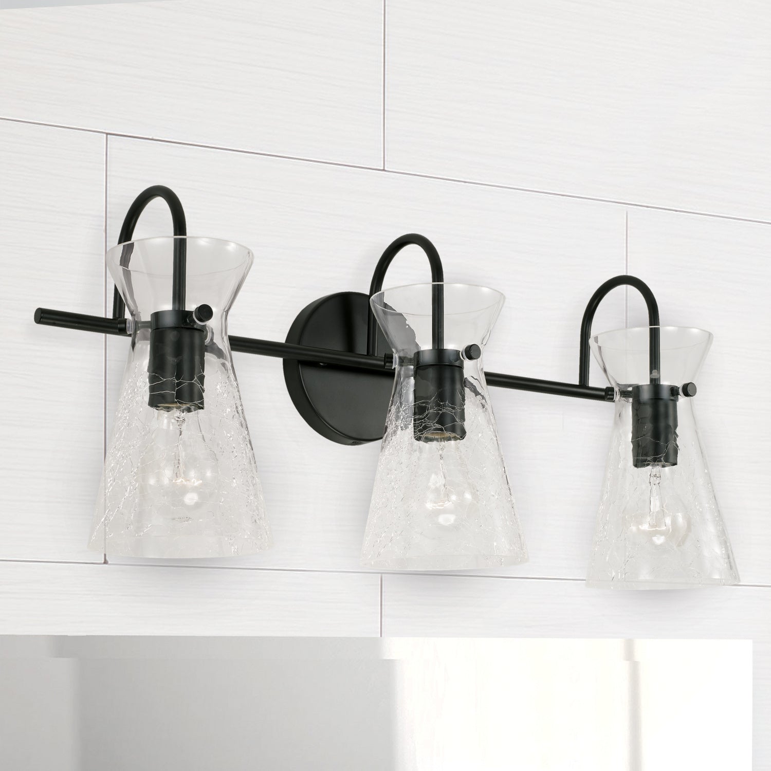 Capital Lighting Three Light Vanity - Modern Bathroom Light Fixture with Adjustable Arms, Brushed Nickel Finish for Bedroom & Powder Room Decor