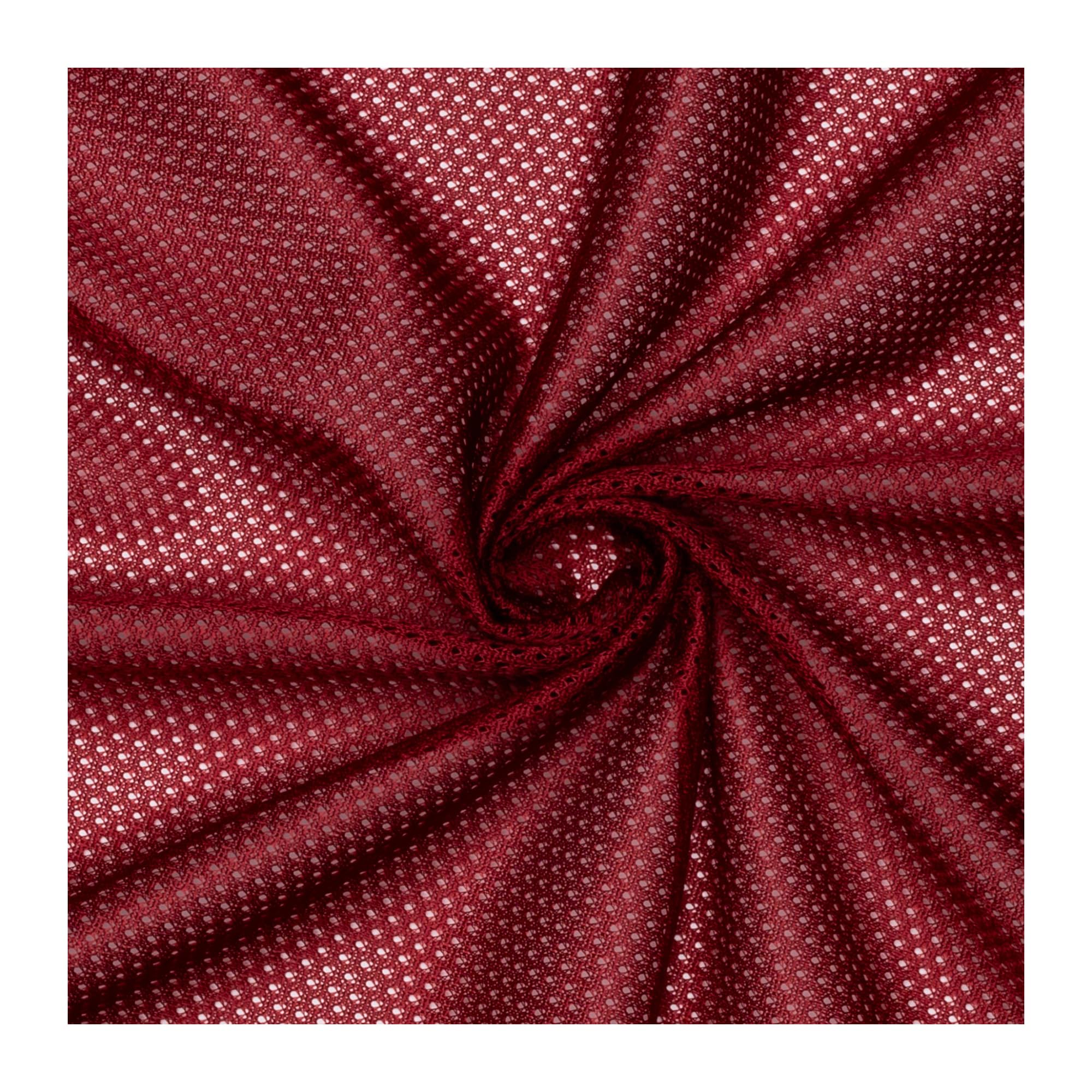 Pico Textiles 15 Yards Bolt - Cardinal Red Polyester Micro Mesh Jersey Fabric - 60