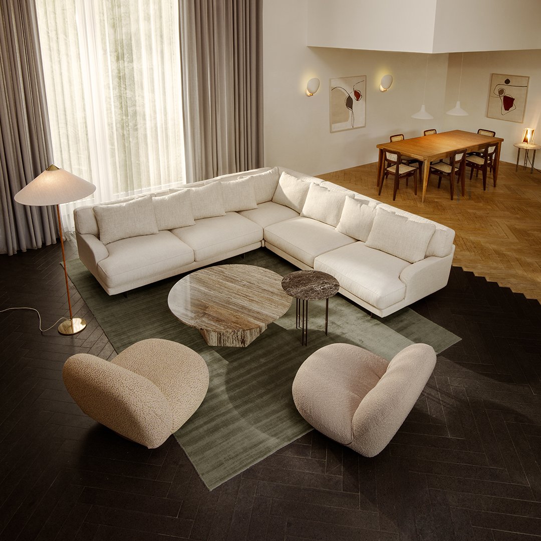 Flaneur 2-Seater Sofa with Armrests - Modern Small Space Living Room Furniture for Apartments & Cozy Homes