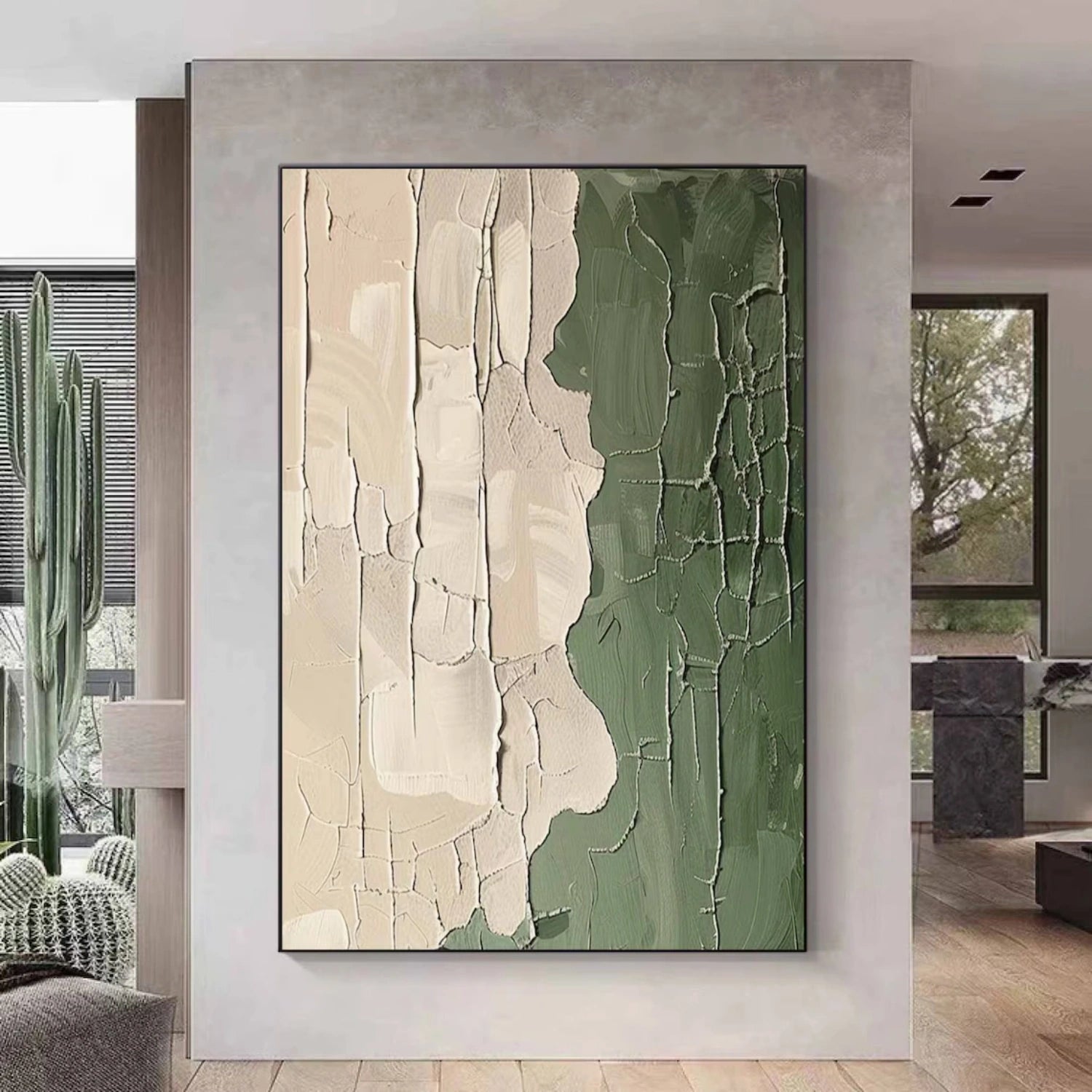 Blue & Green Abstract Wall Art Print #BG108 - Modern Home Decor for Living Room, Bedroom & Office