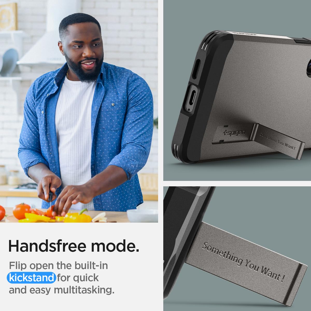 Spigen Tough Armor Heavy Duty Shock Resistant Case for Samsung Galaxy S24 - Gunmetal | Military-Grade Protection | Perfect for Outdoor, Work & Daily Use