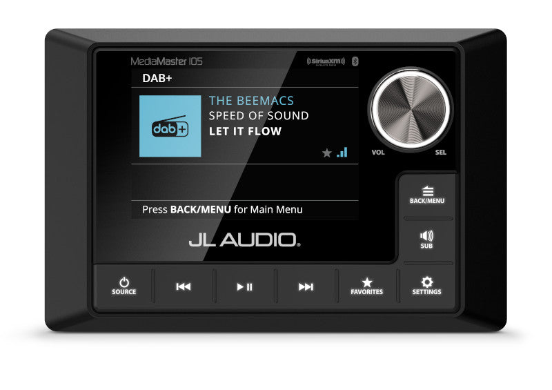 JL Audio MM105 MediaMaster Waterproof Marine Stereo with Color LCD Display - Perfect for Boats, Yachts & Outdoor Water Activities