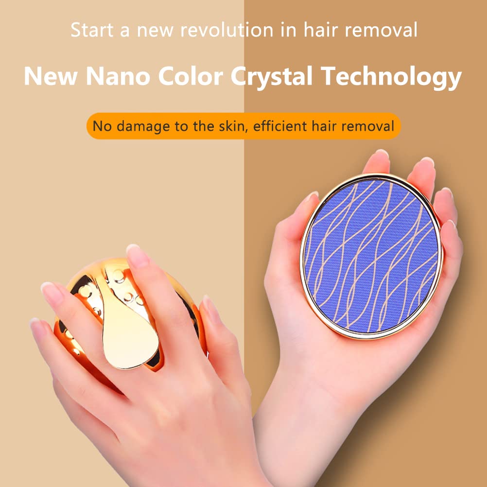 Crystal Nano Hair Eraser for Women & Men - Painless Hair Removal Without Shaving - Rose Gold Hair Remover for Arms, Legs, Back & Body | Perfect for Smooth Skin at Home, Travel & Salon Use
