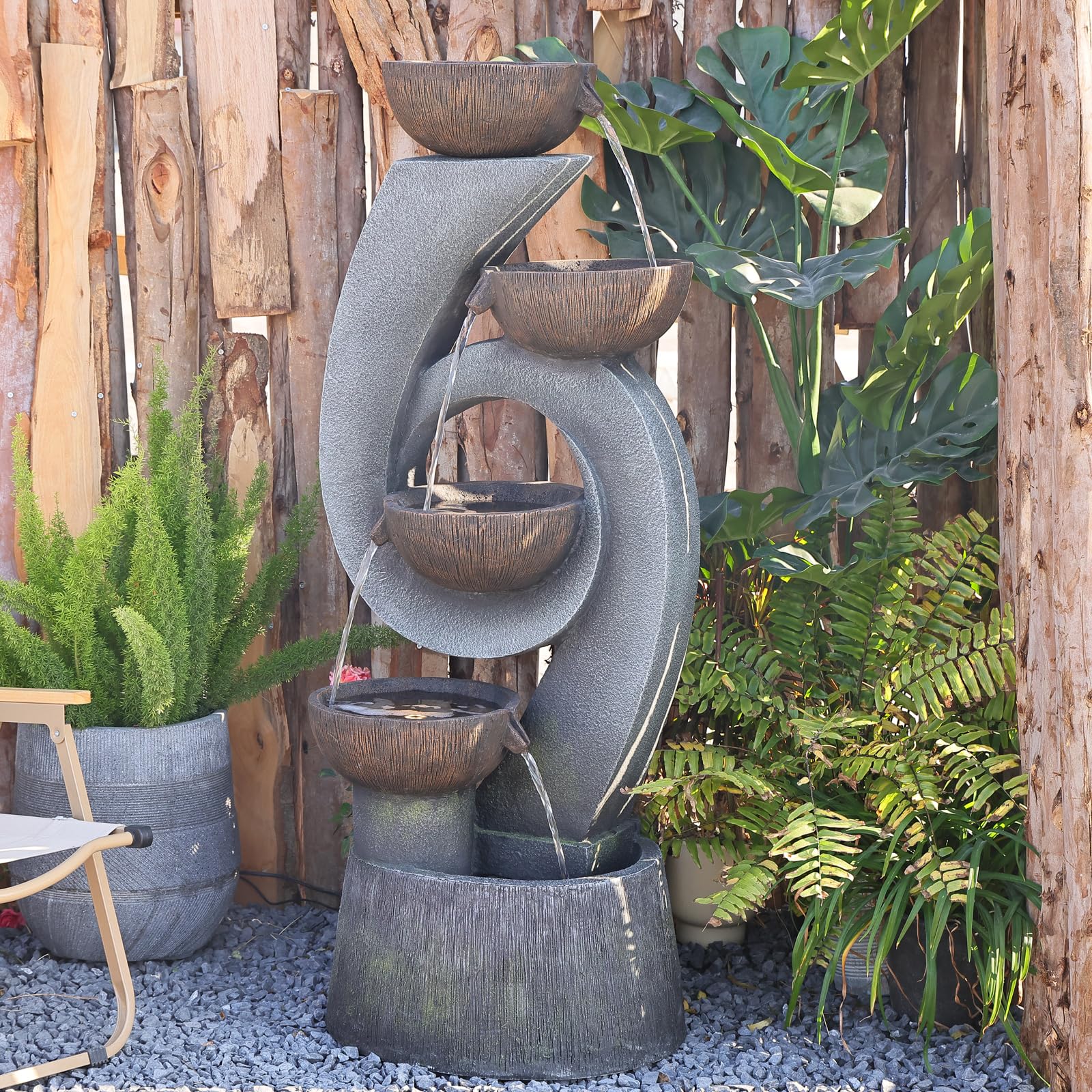 5-Tiered Outdoor Water Fountain - 46.8