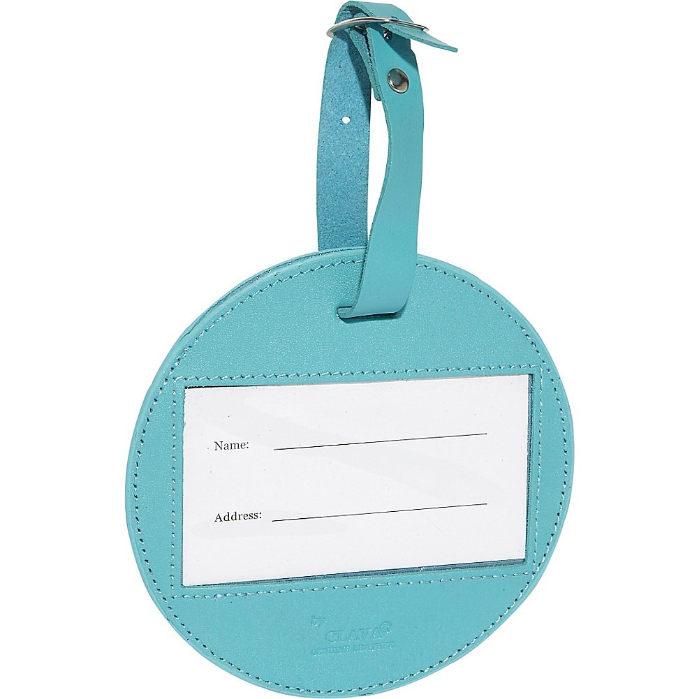 Colorful Circle Luggage Tag - Aqua Blue Travel Accessory for Suitcases & Bags | Perfect for Airports, Vacations & Business Trips