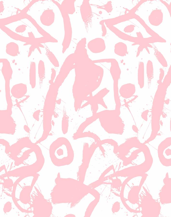 Chris Benz Pink 'El Quijote' Wallpaper - Vintage Floral Peel & Stick Wallpaper for Bedroom, Living Room, Nursery Decor