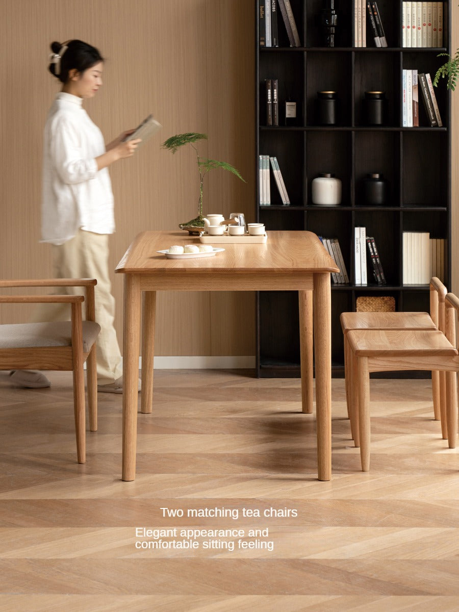 Solid Oak Wood Modern Coffee Table - Stylish & Durable Living Room Furniture for Home Decor & Entertaining