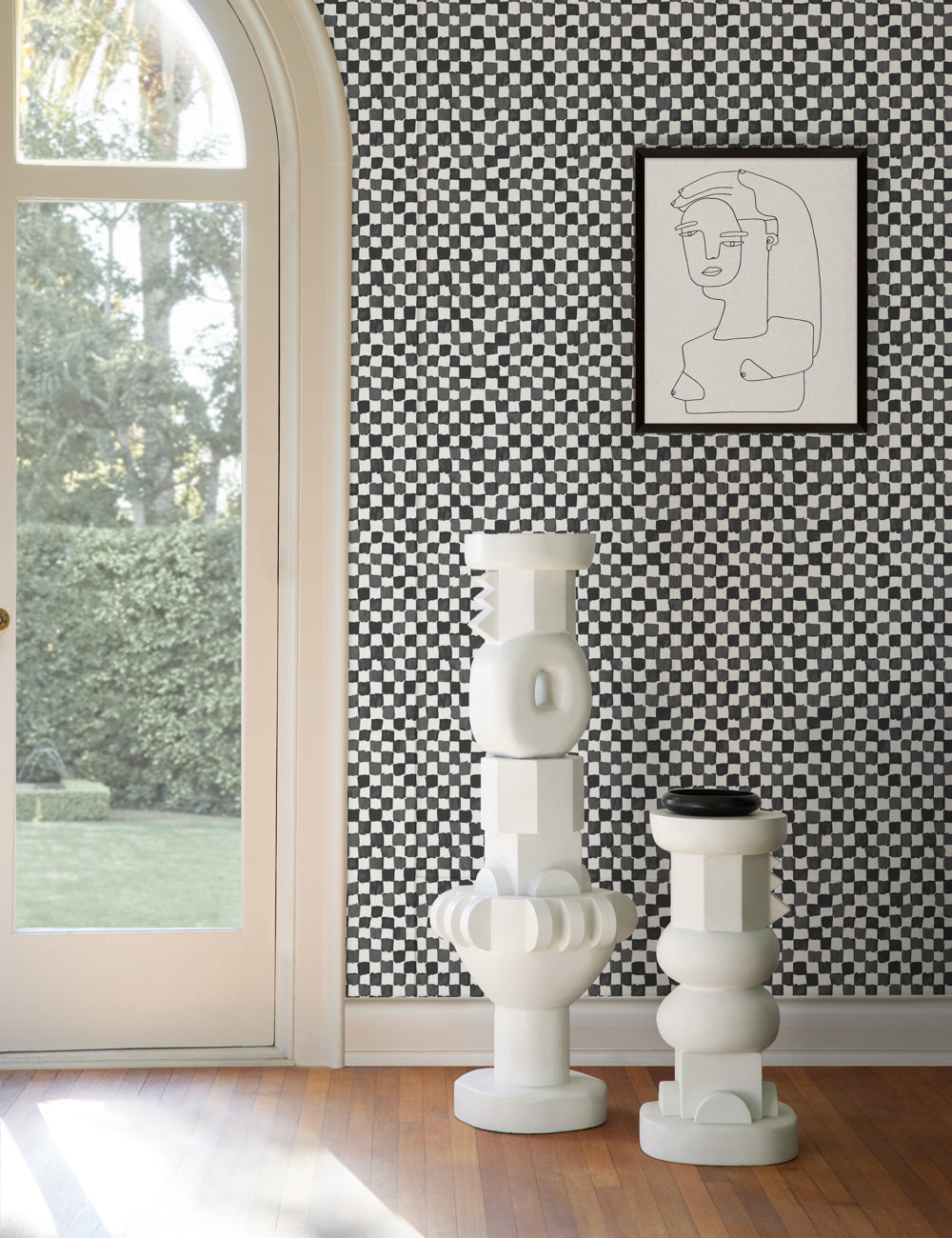 Checkerboard Wallpaper by Sarah Sherman Samuel | Modern Peel & Stick Wallpaper for Home Decor, Nursery, Bedroom & Office | Self-Adhesive Removable Wallpaper for Easy Installation