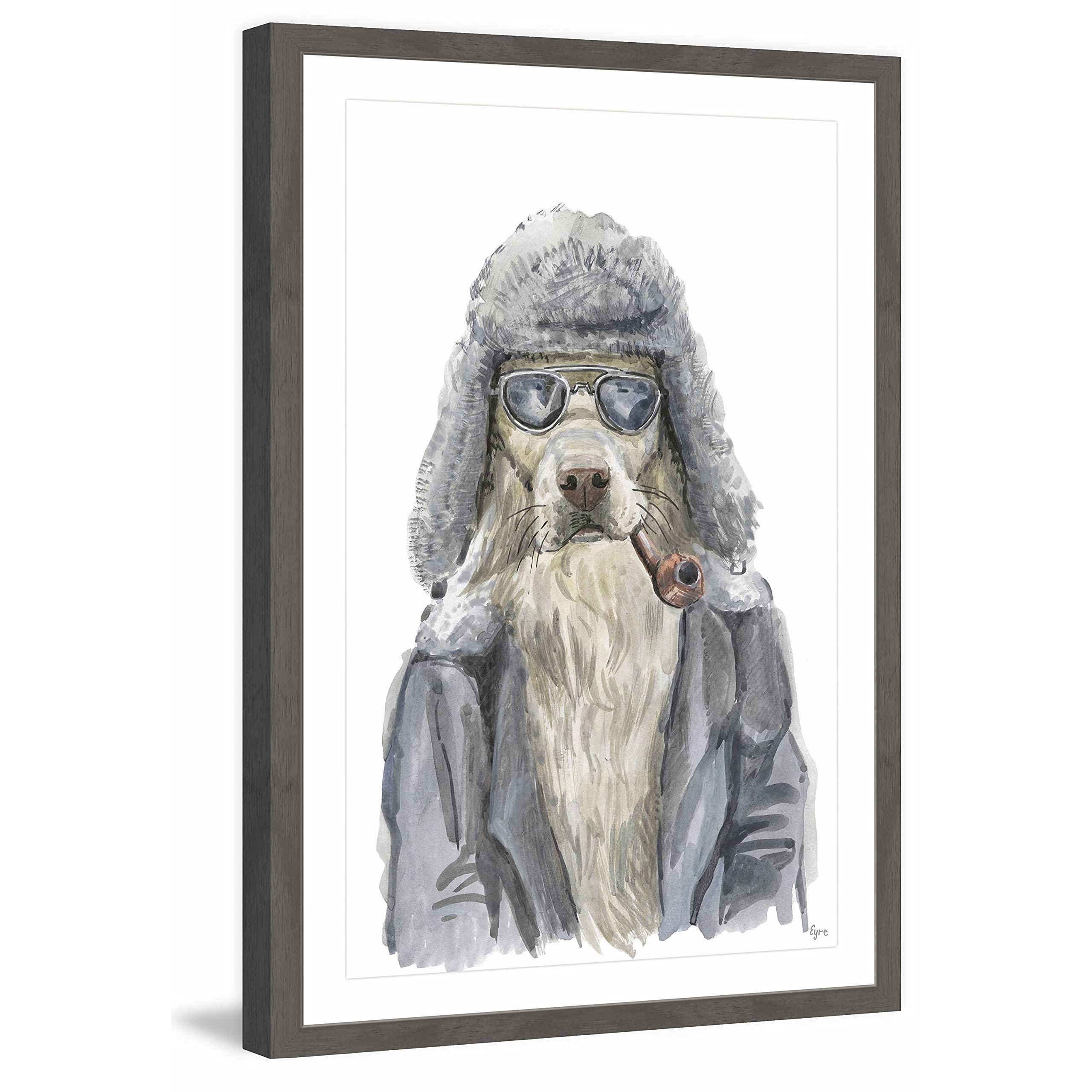 Handmade Alaskan Dog Framed Print 16x24 - Marmont Hill Wall Art for Living Room, Bedroom & Office Decor