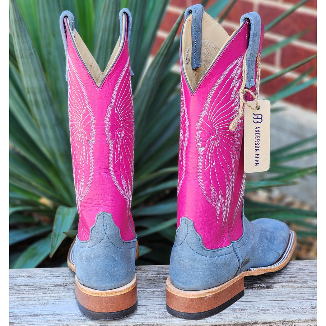 Anderson Bean Women's Grey Carpincho Cowboy Boots - Comfortable Western Riding Boots for Country Fashion & Outdoor Adventures