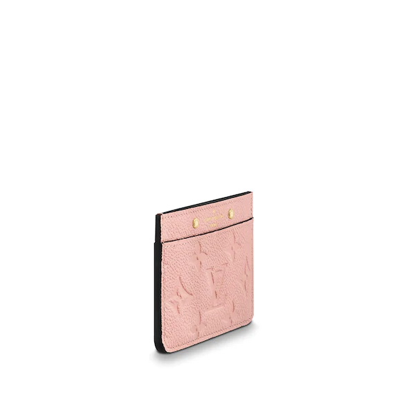 LV Monogram Empreinte Leather Card Holder in Rose Poudre - Slim Wallet for Credit Cards & IDs | Perfect for Everyday Use & Travel Essentials