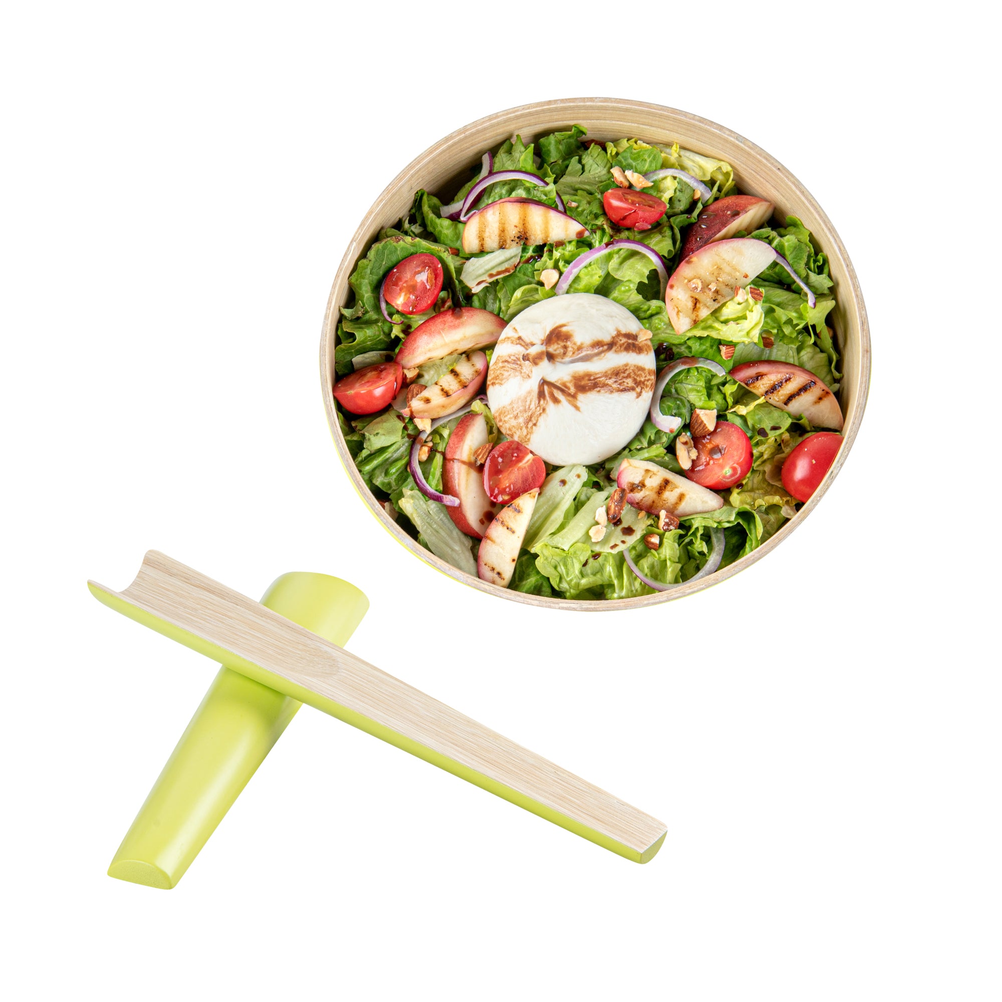 Bambuddha Green Spun Bamboo 2-Piece Salad Serving Set - 9.75