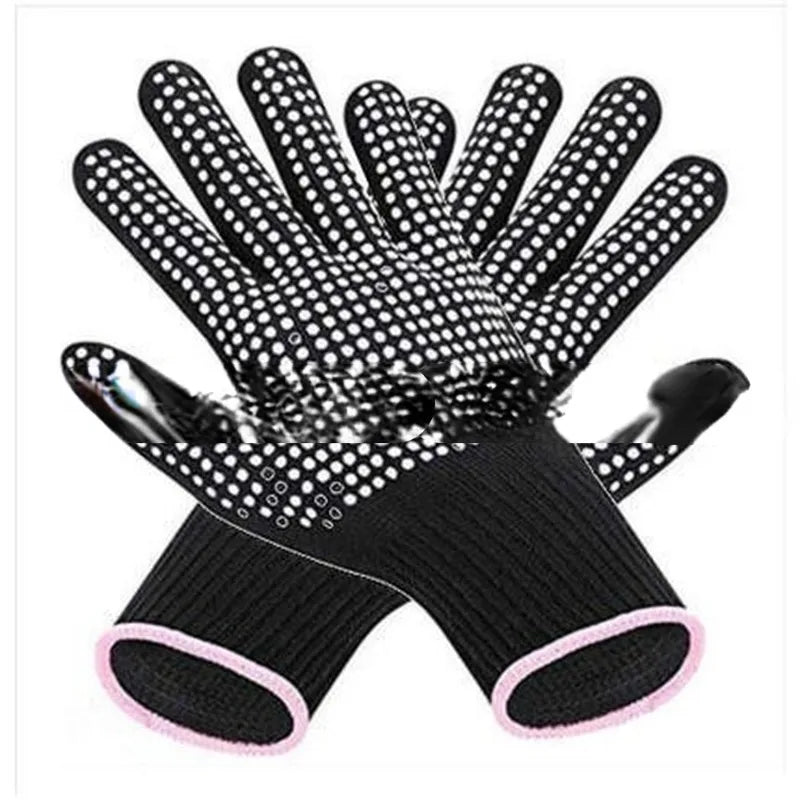 Heat-Resistant Double-Sided Finger Gloves for Hair Styling & Cooking - Perfect for Curling Irons, Flat Irons, and Hot Kitchen Utensils