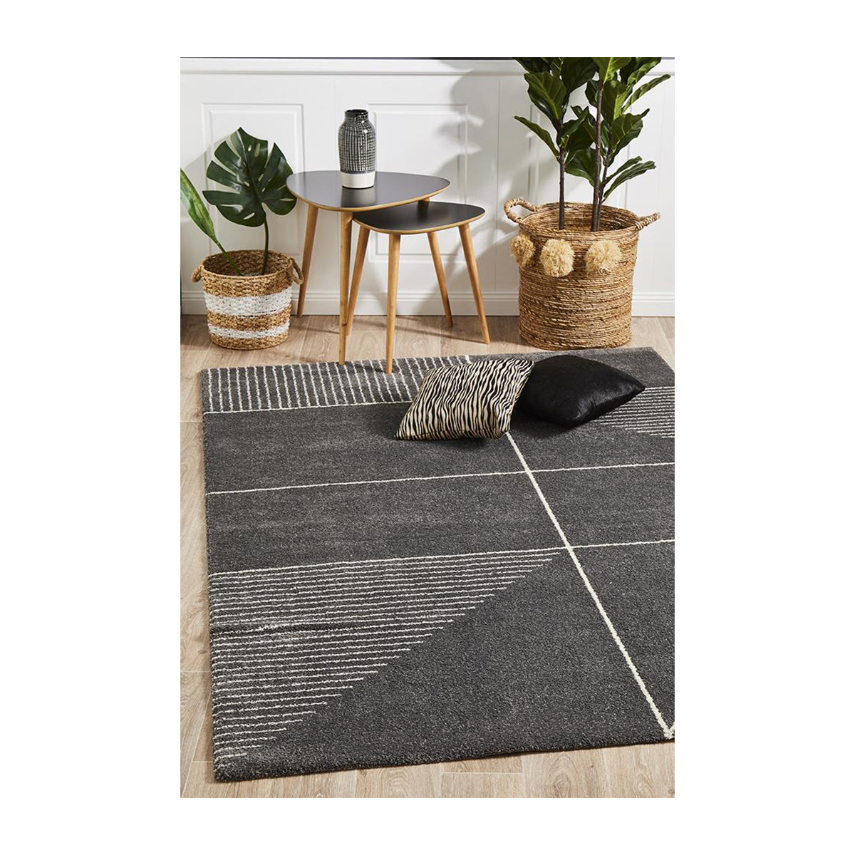 Premium Broadway 935 Area Rug in Charcoal Gray - Soft & Durable Living Room Carpet for Home Decor, Bedroom, Office, and High-Traffic Areas