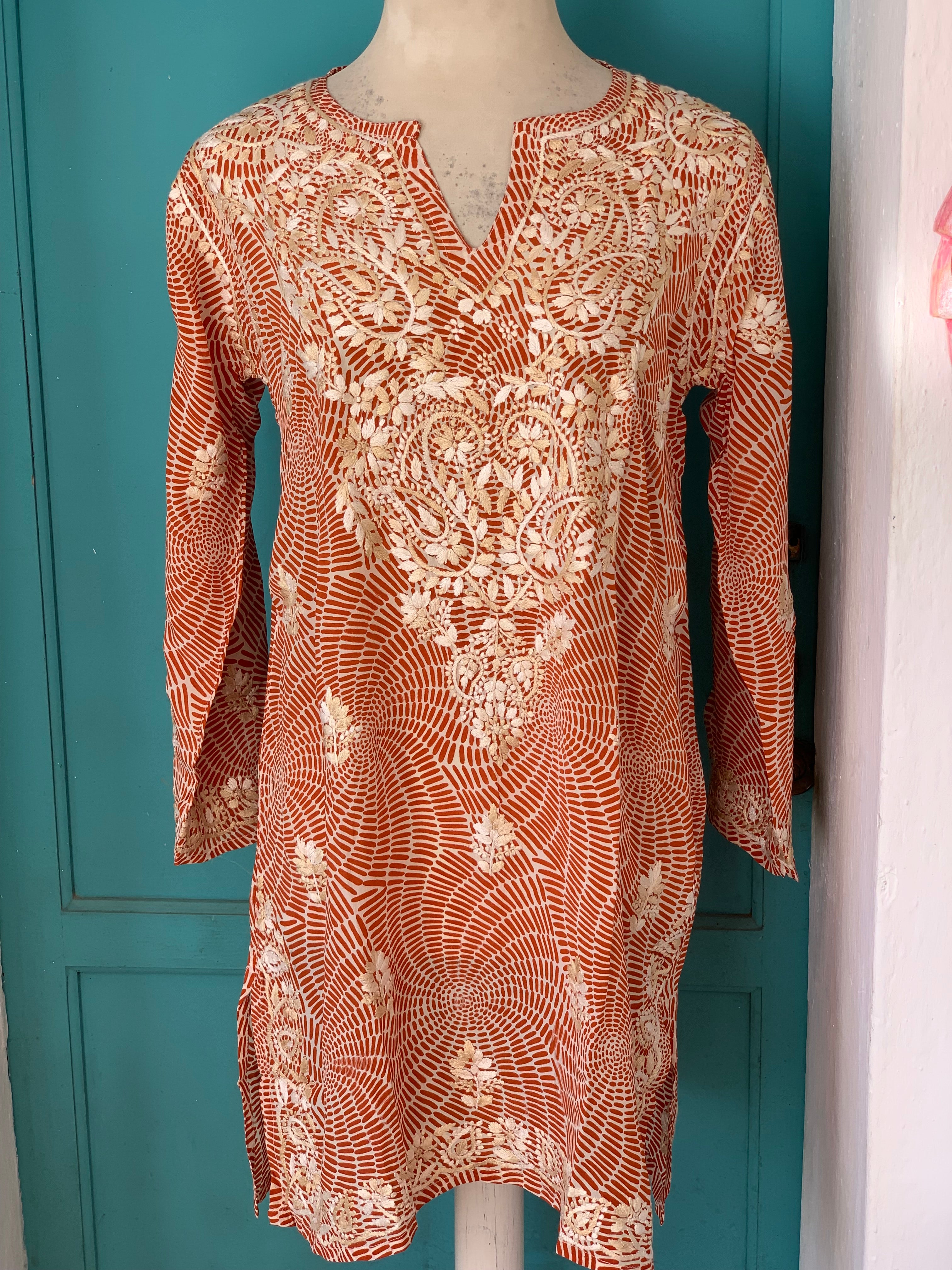 2024 New Women's Silk Tunic Top with Exquisite Hand Embroidery - Elegant Boho Chic Blouse for Casual Wear, Date Night & Special Occasions