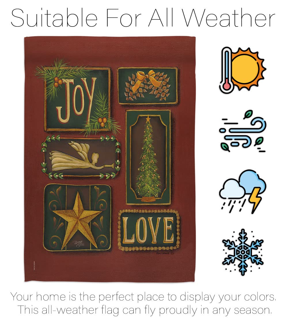 Joy & Love Christmas House Flag Set 28
