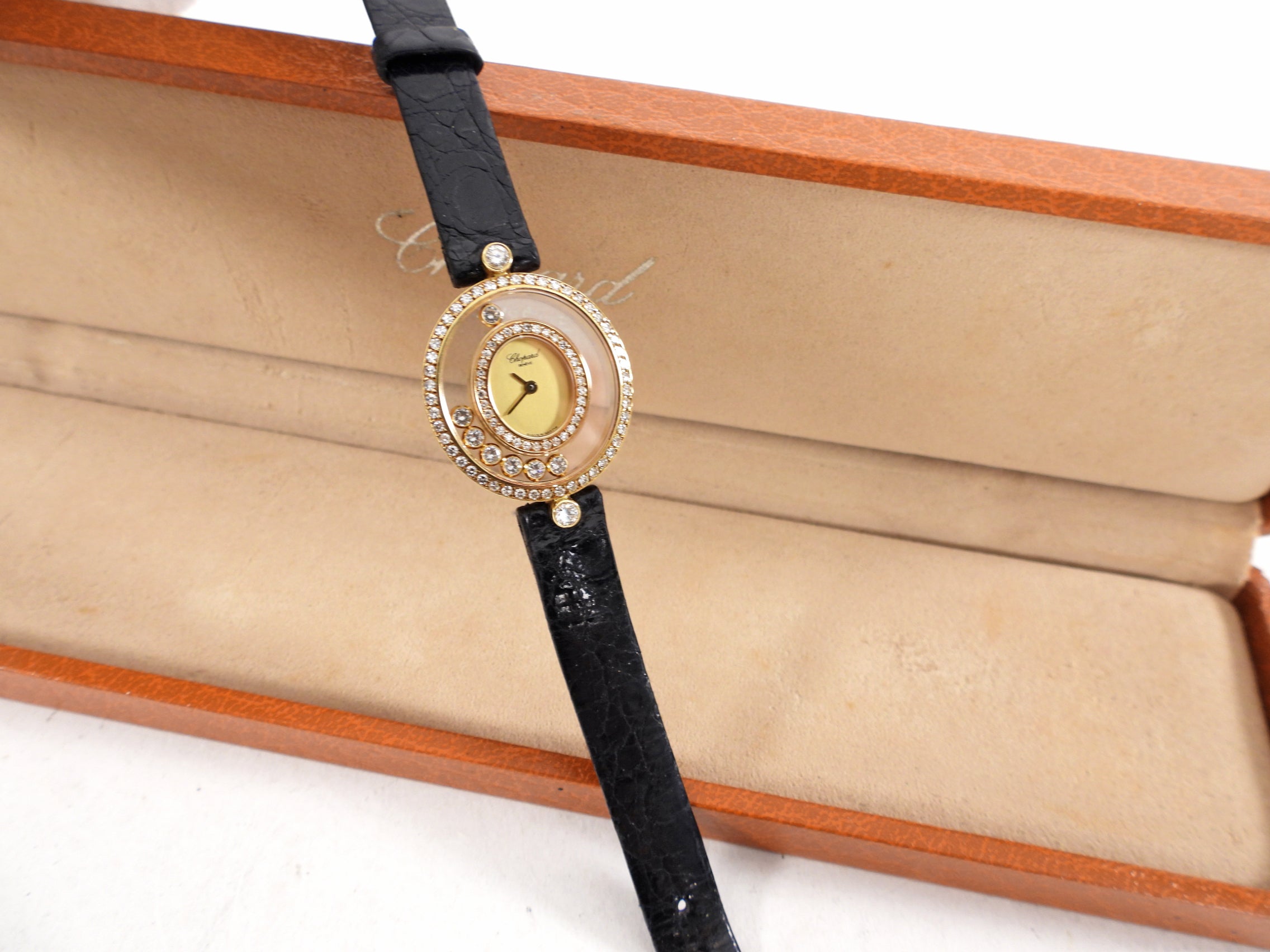 Chopard Happy Diamonds 18k Gold Luxury Watch for Women - Elegant Swiss Timepiece with Floating Diamonds for Special Occasions & Gifts