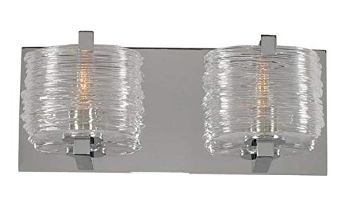 South Bay 2-Light Chrome Bathroom Vanity Light Fixture - Perfect for Modern Bathrooms & Powder Rooms
