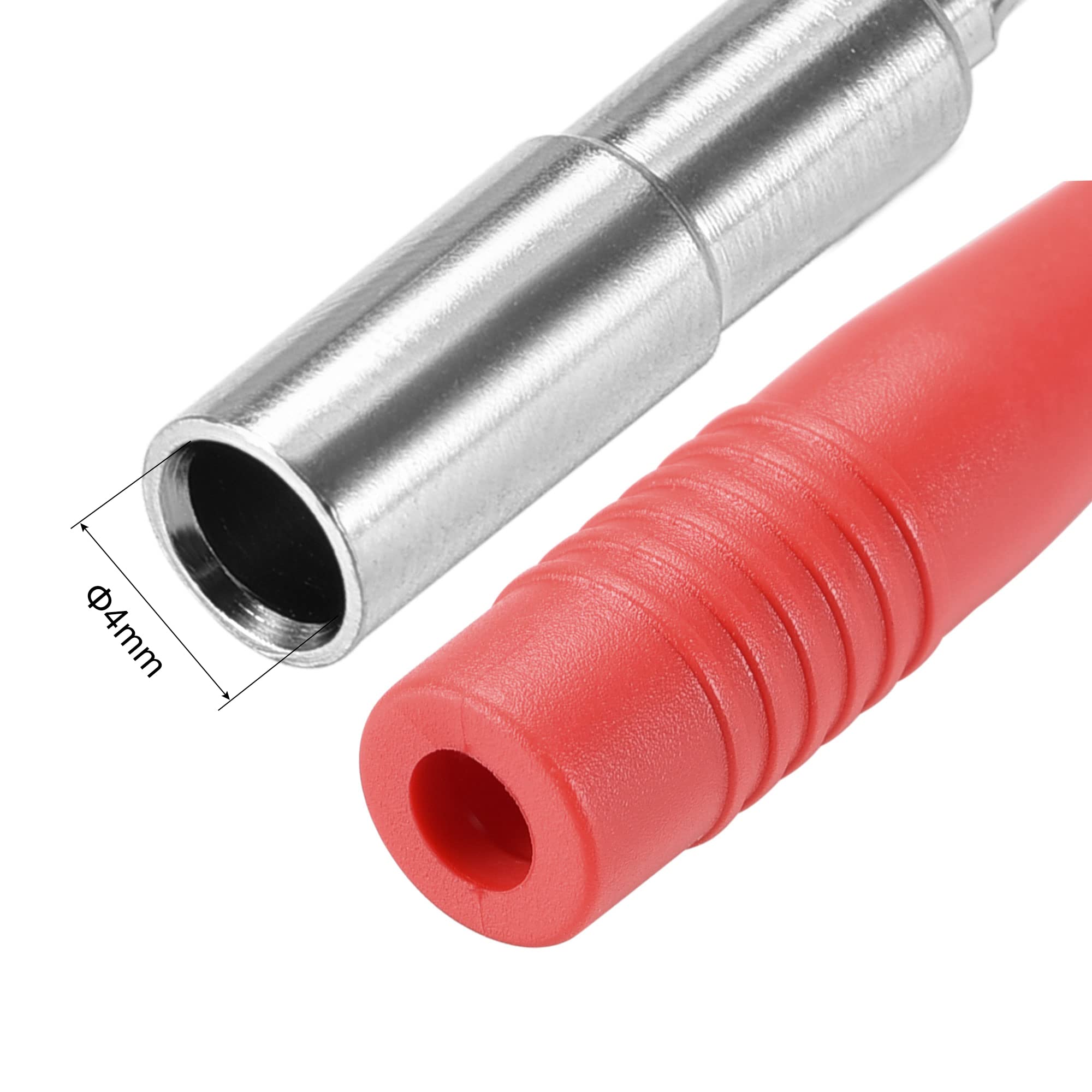 uxcell 4mm Speaker Banana Plug Jack Connectors - 10A Red & Black (4pcs) - for Home Audio, PA Systems & DIY Speaker Projects