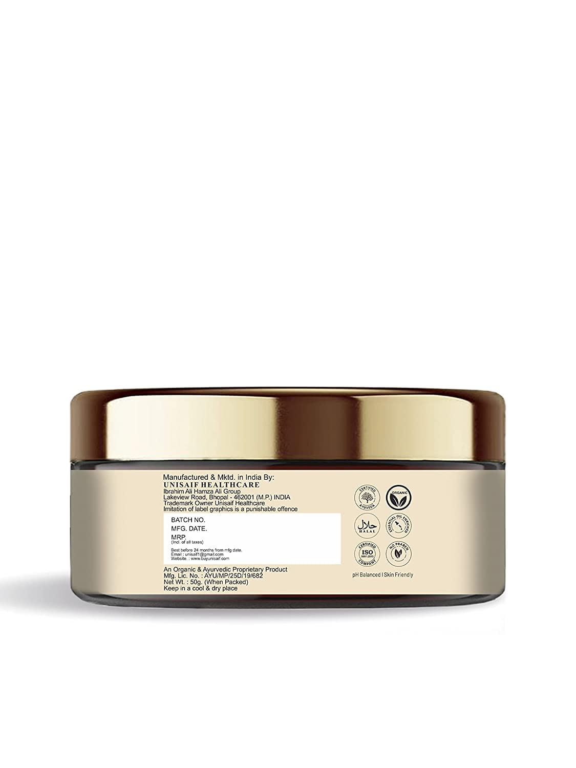 Unisaif Oud Organic Scrub with Agarwood Oil - Hydrating, Refreshing & Exfoliating Facial Cleanser (50g) for Glowing Skin | Perfect for Daily Skincare Routine & Spa Treatment