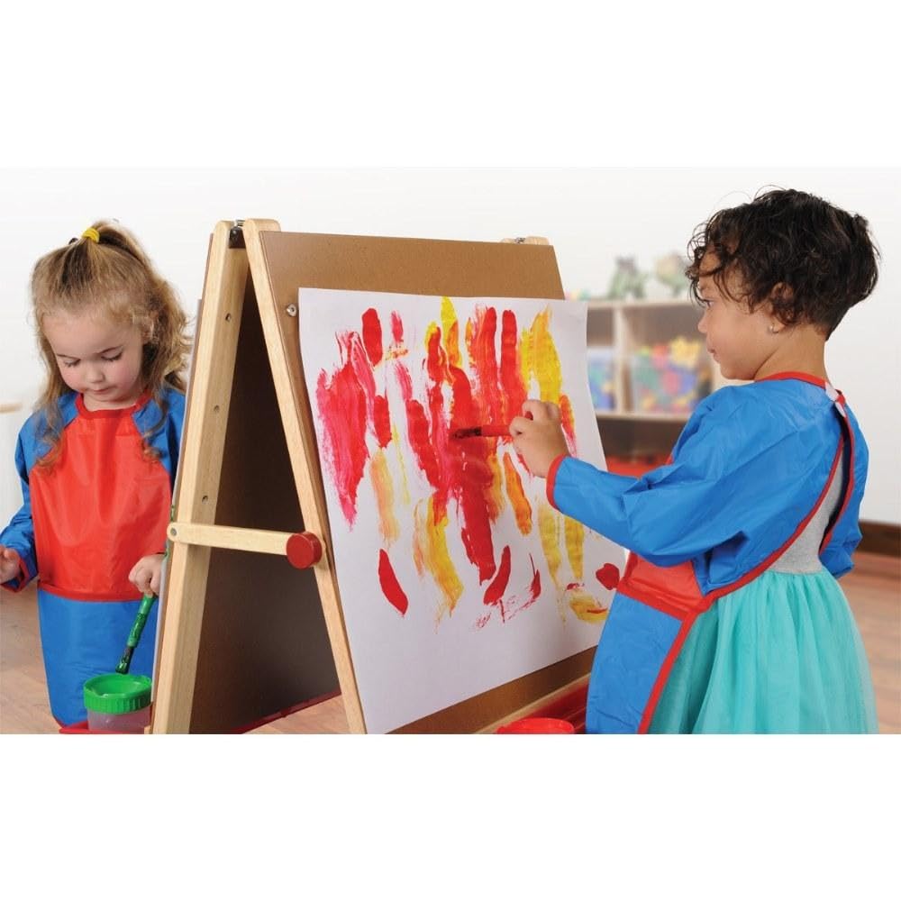 Adjustable Folding Toddler Easel with Paint Surfaces & Trays - Kaplan Early Learning - Perfect for Kids Art Activities & Classroom Use