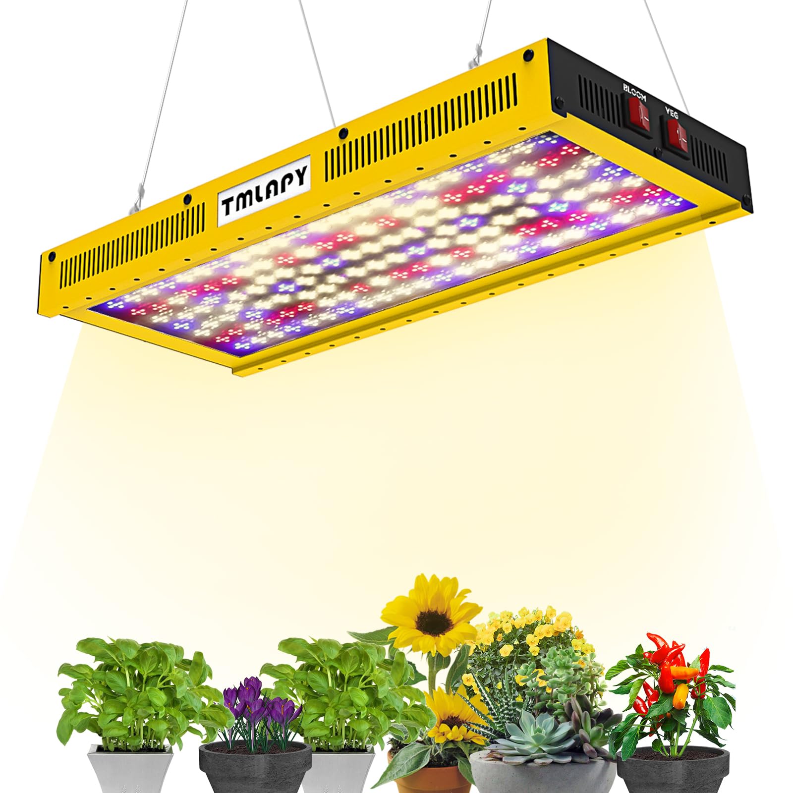 **270W Full Spectrum LED Grow Light for Indoor Plants - Daisy Chain Plant Growing Lamp for Seedlings, Veggies & Flowers - Perfect for 2x4 Grow Tents & Greenhouses**