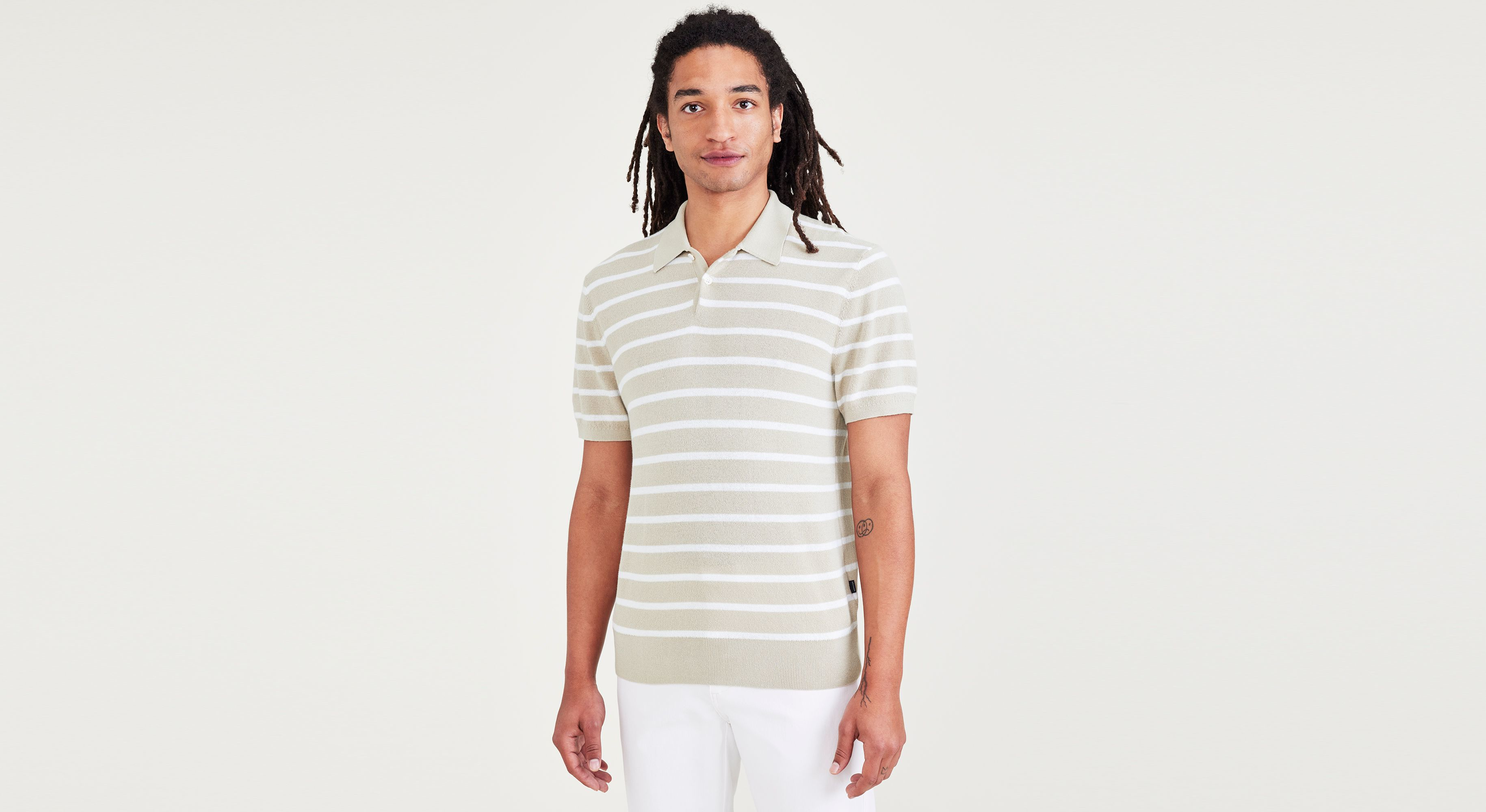 Men's Classic Polo Sweater - Regular Fit Cotton Knit Casual Pullover for Work, Travel & Everyday Wear