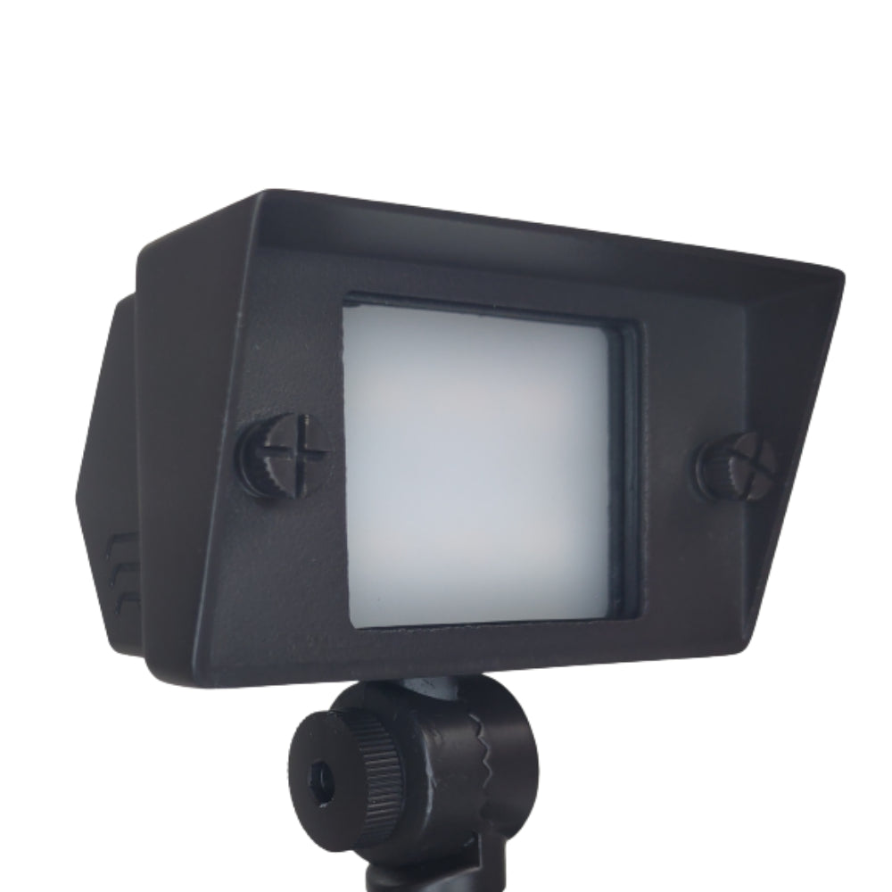 FPBCC04 Cast Brass 3CCT Adjustable 2W 7W Rectangular Built-In LED Flood Light - Low Voltage Outdoor Lighting Fixture for Garden, Pathway, and Landscape Illumination