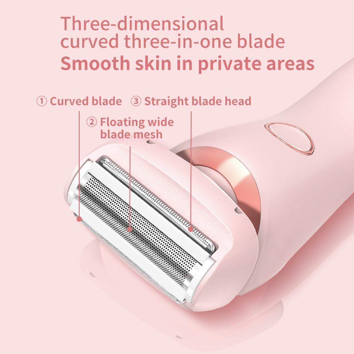 Duskofficial The Glide Pro 3.0 Premium 2-in-1 Electric Shaver & Bikini Trimmer for Women - Waterproof Razor for Smooth Shaving (Blue & Pink) | Perfect for Travel, Gym & Sensitive Skin Care