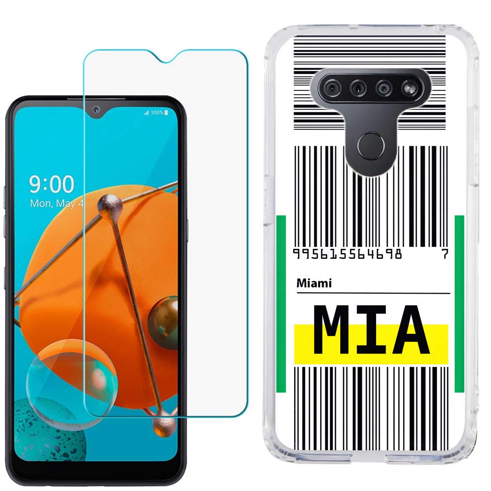 LG K51 Case with Screen Protector - Slim TPU Gel Cover for Travel & Daily Use
