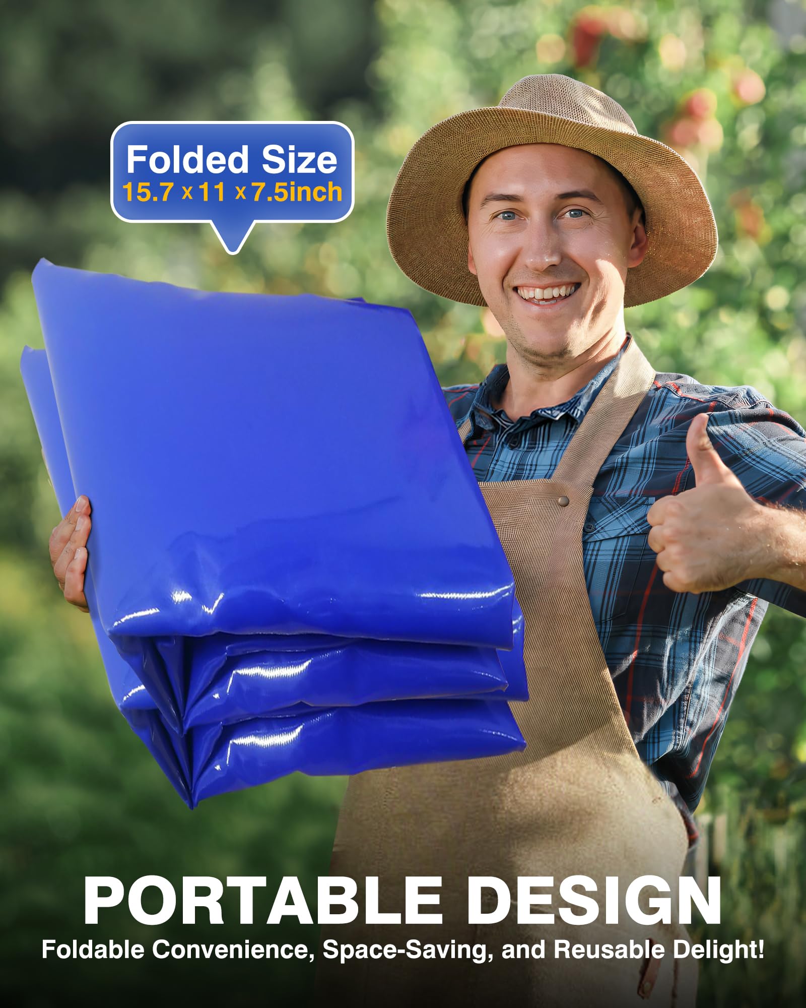 540L (143 Gallon) Portable Water Storage Bladder with Spigot & Overflow Kit - Emergency Water Tank for Truck Bed, RV, Camping - Blue Large Water Bob for Outdoor, Travel & Disaster Preparedness (Ideal for Car Camping, Off-Grid Living & Emergency Water Supply)