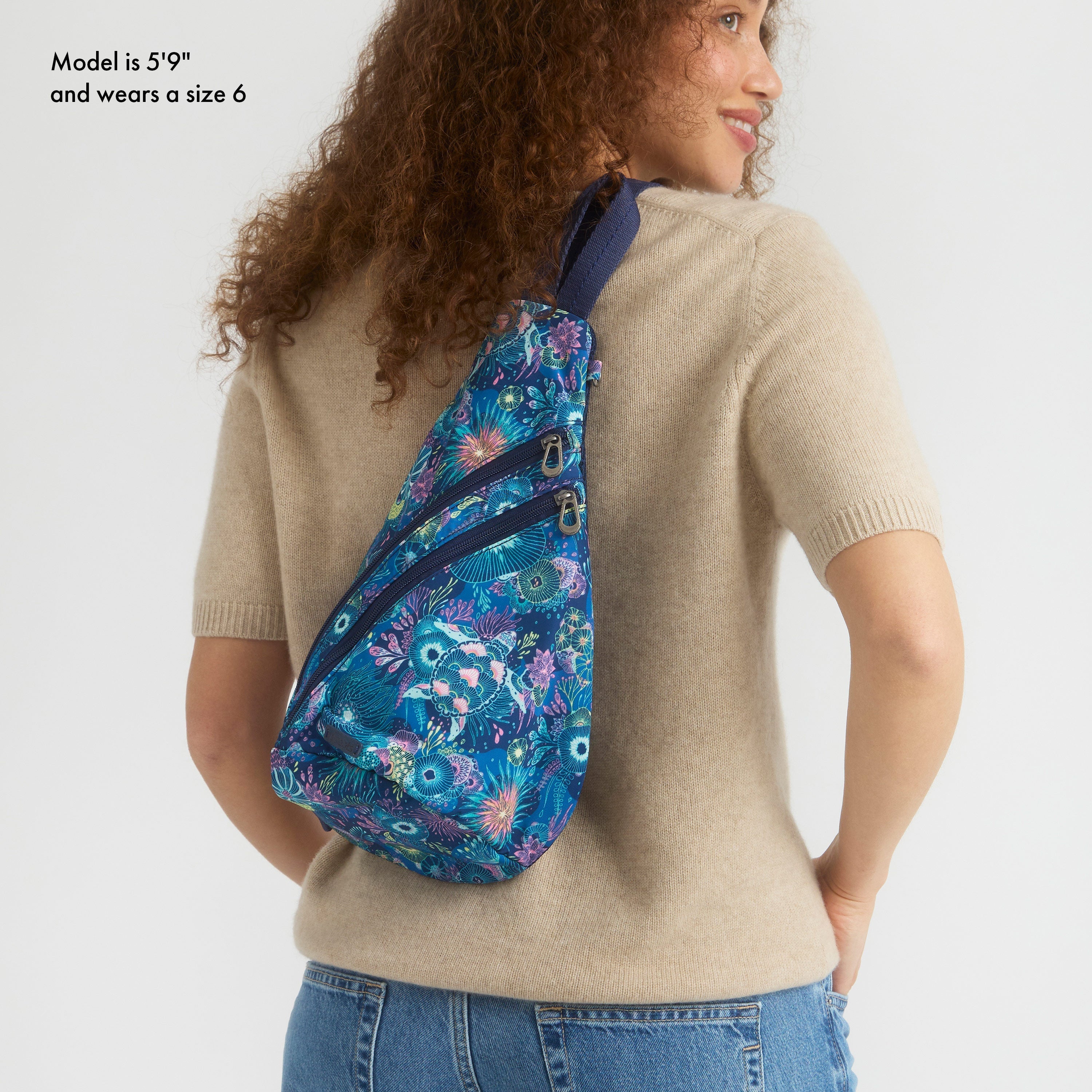On The Go Sling Backpack - Lightweight Crossbody Bag for Men & Women - Perfect for Travel, Hiking, Commuting & Everyday Use
