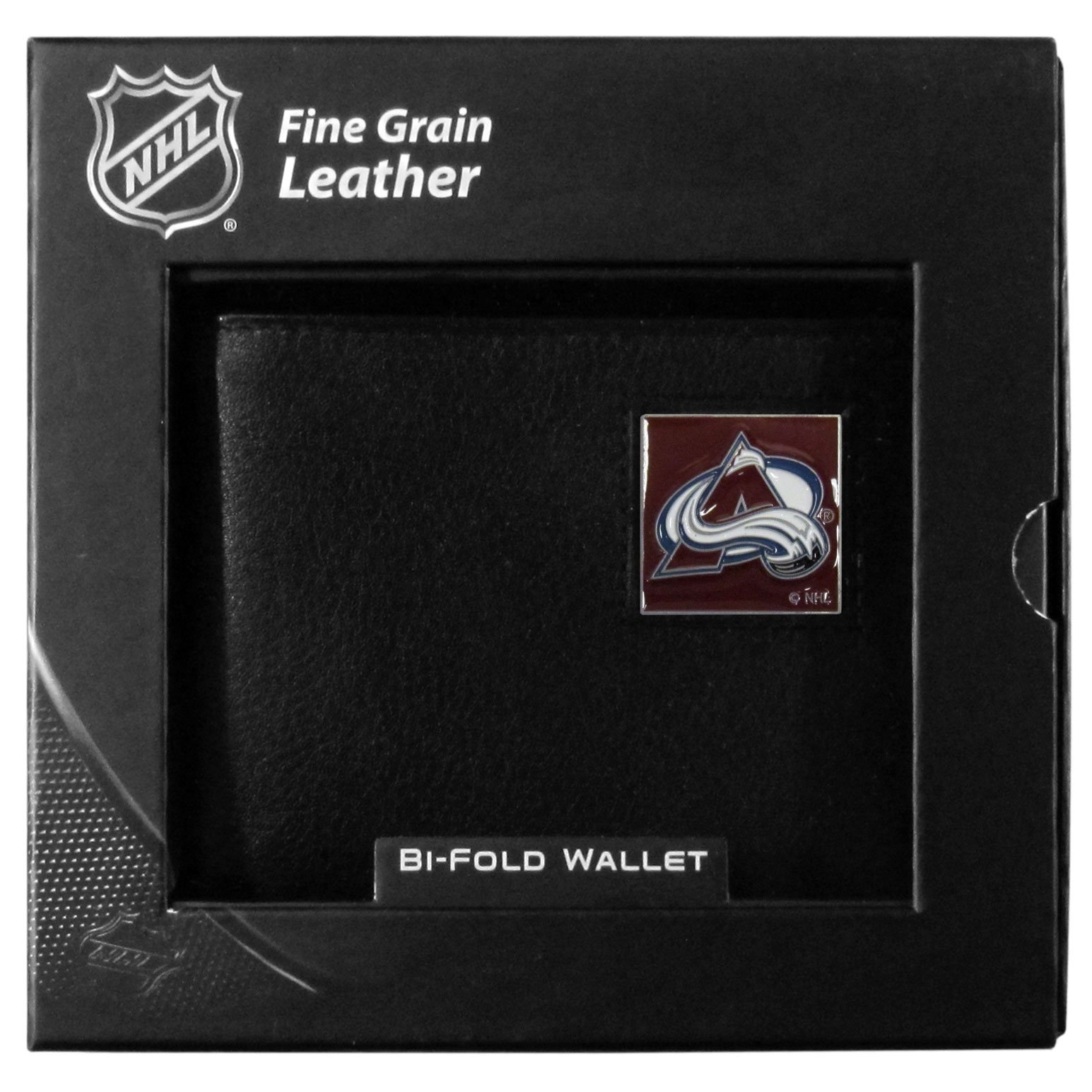 Genuine NHL Leather Bi-Fold Wallet for Men - Premium Gift Box Packaging - Perfect for Hockey Fans, Sports Enthusiasts & Everyday Carry