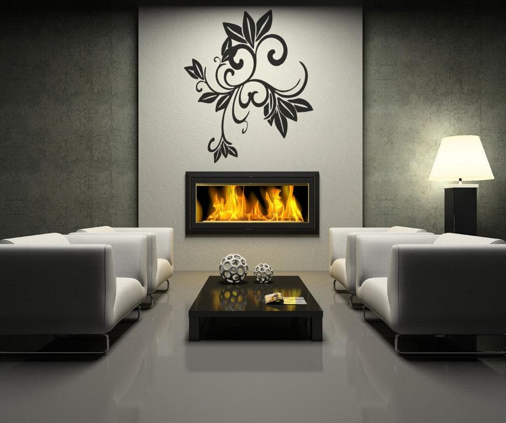 Vinyl Wall Decal Sticker - Elegant Curly Leaves Design #OS_AA298 - Perfect for Home Decor, Nursery, Office & DIY Projects