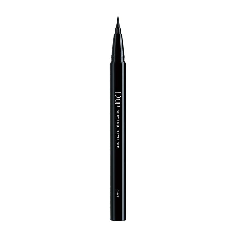 DUP Silky Liquid Eyeliner - Black Waterproof Long Lasting Eyeliner for Precise Winged Liner | Perfect for Everyday Makeup, Party Looks & Professional Use