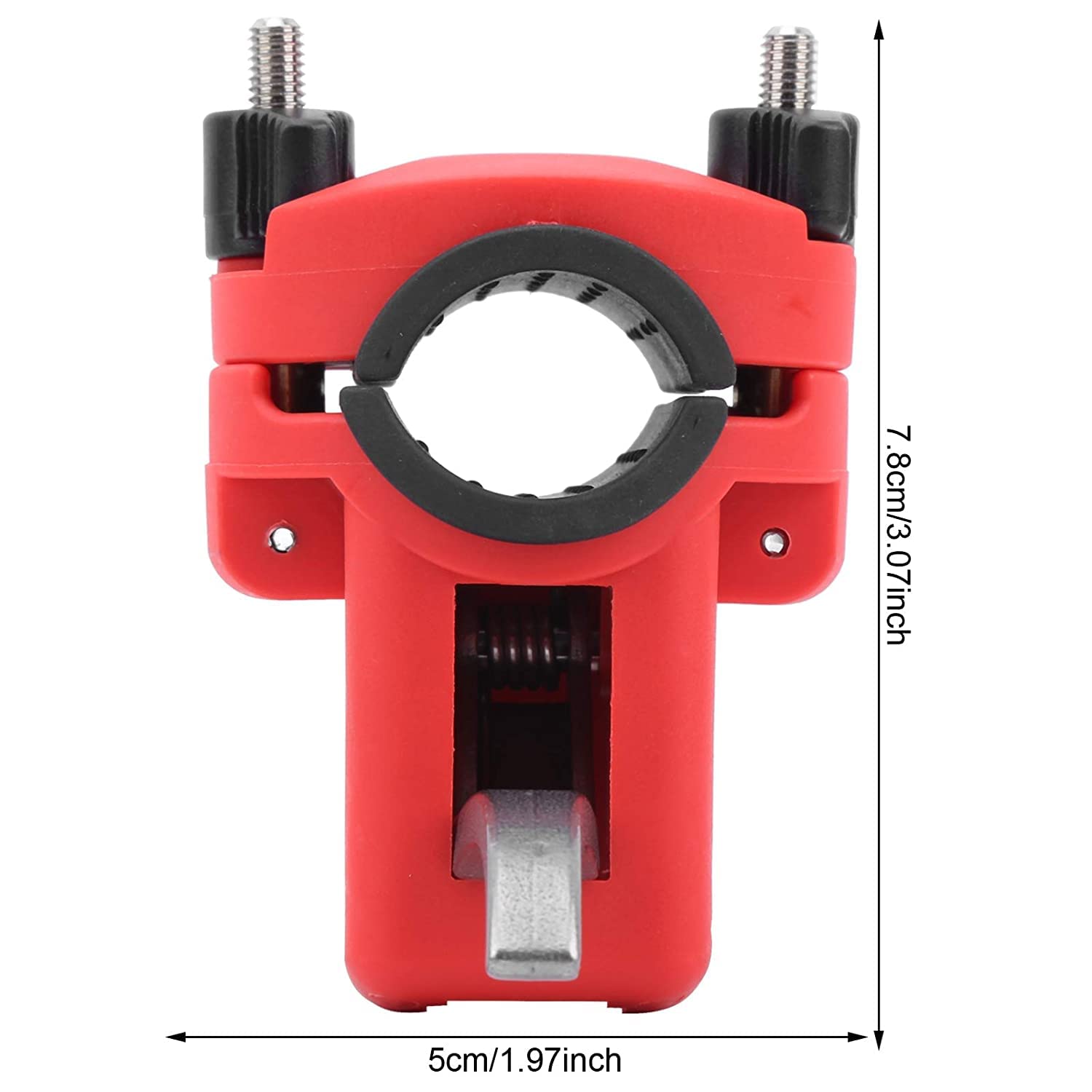 Ubersweet® Boat Fishing Rod Holder - Kayak & Boat Rod Mount Bracket, Adjustable Fishing Pole Stand for Saltwater & Freshwater Fishing (Red) | Perfect for Kayak, Canoe, and Small Boat Anglers
