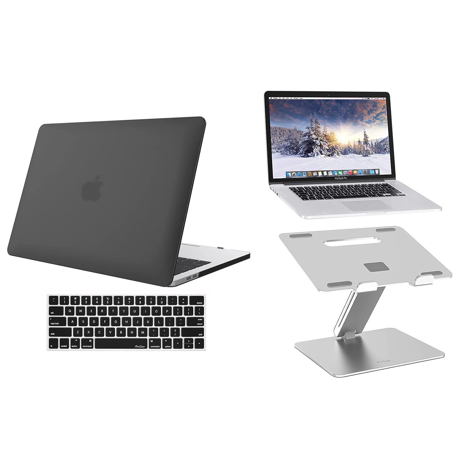 ProCase MacBook Pro 13 Case (2016-2020 Models) with Adjustable Laptop Stand - Protective Sleeve & Ergonomic Stand for Work, Travel, and Home Office Use