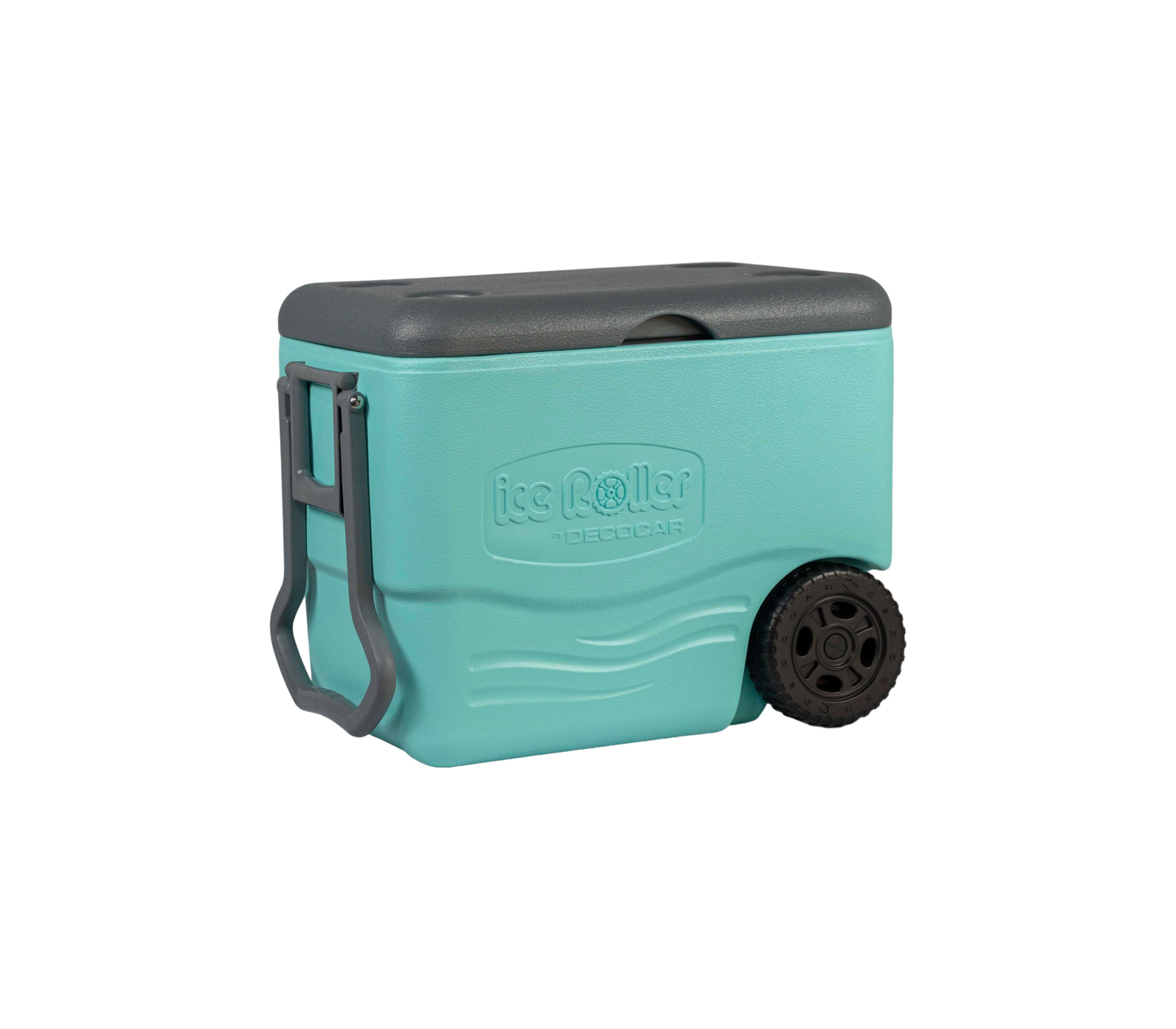 42 Quart (40 Liter) Cava Ice Roller Cooler Box - Turquoise Color for Camping, Picnics, Beach Parties & Outdoor Adventures