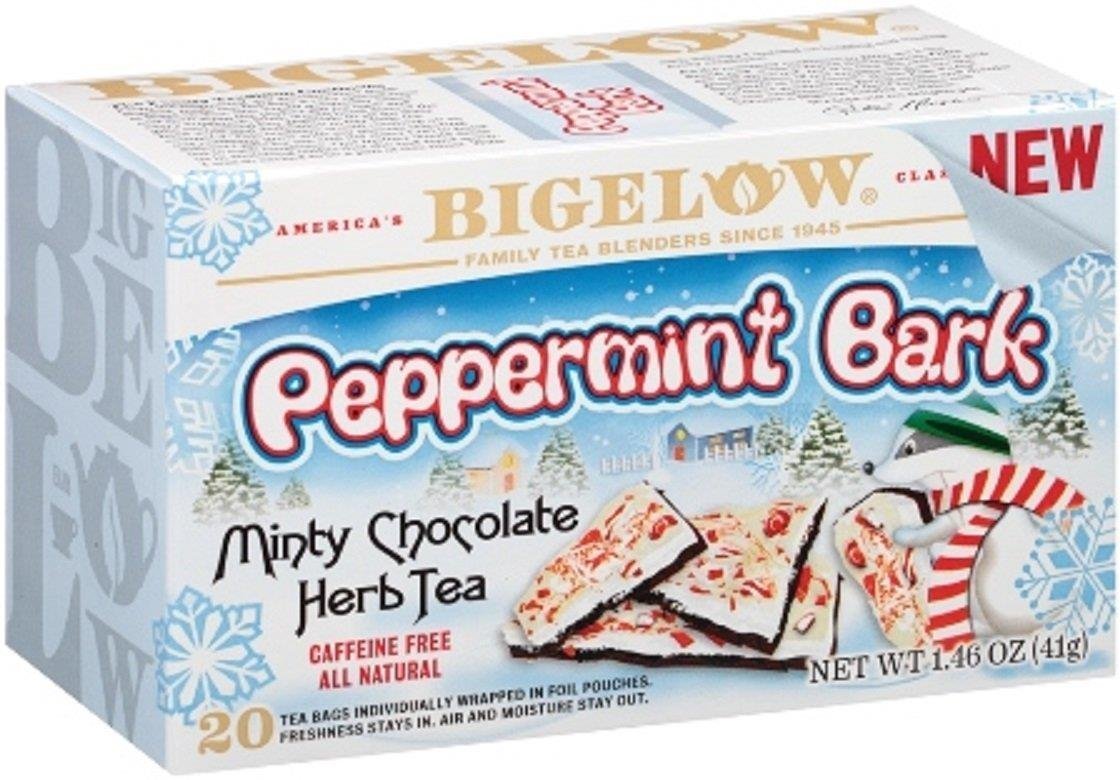 Organic Peppermint Bark Herbal Tea - 20 Tea Bags (Pack of 6) | Caffeine-Free Holiday Blend for Relaxation & Digestion | Perfect for Christmas Gifts, Winter Evenings & Stress Relief