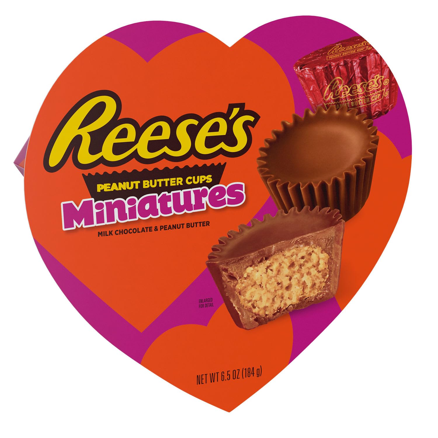 Reese's Miniatures Milk Chocolate Peanut Butter Cups - 6.5oz Valentine's Day Candy Gift Box | Perfect for Gifting, Parties & Sweet Treats