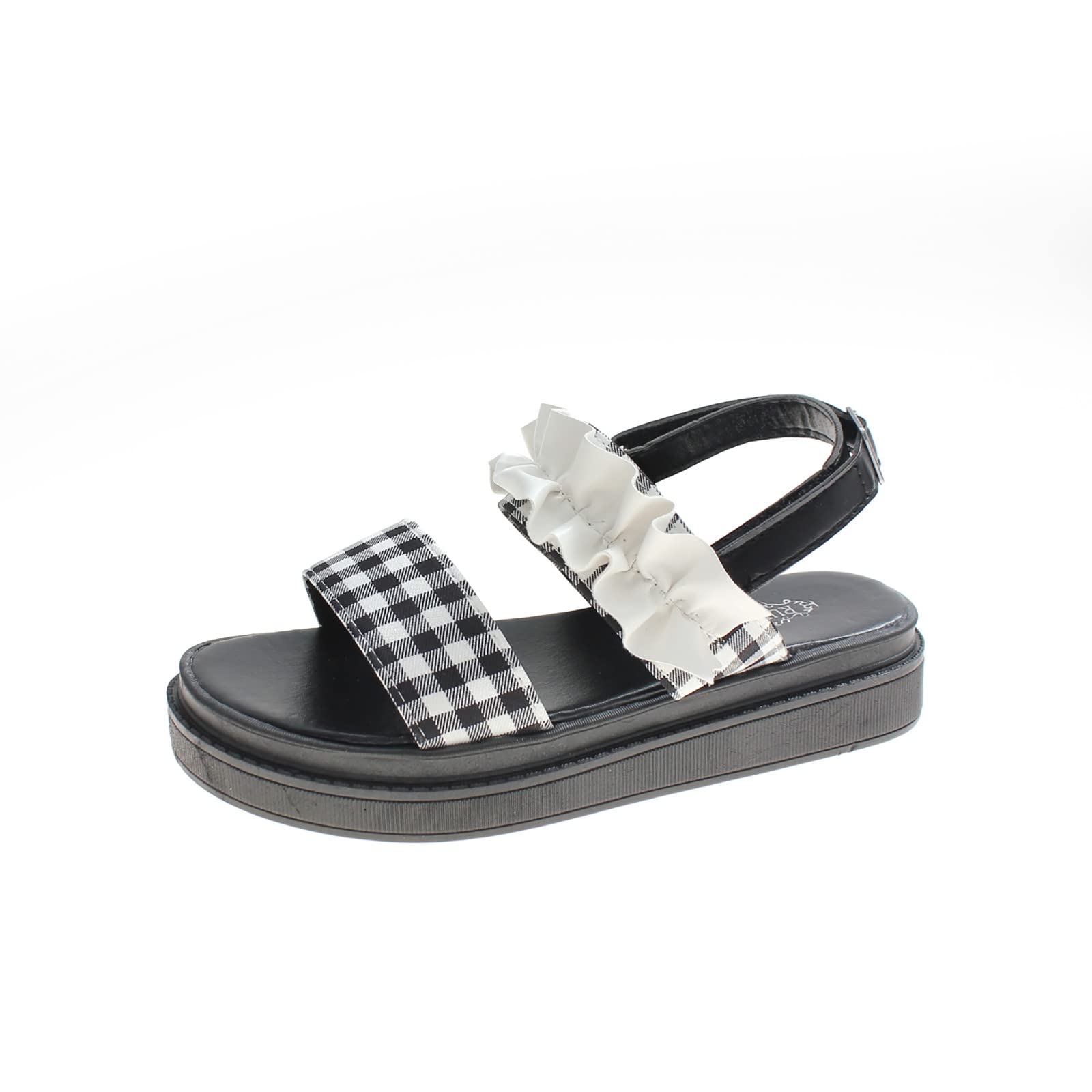 Vacger Women's Lace Plaid Thick Sole Sandals - Lightweight Summer Dress Shoes for Women - Perfect for Beach, Wedding & Casual Outings