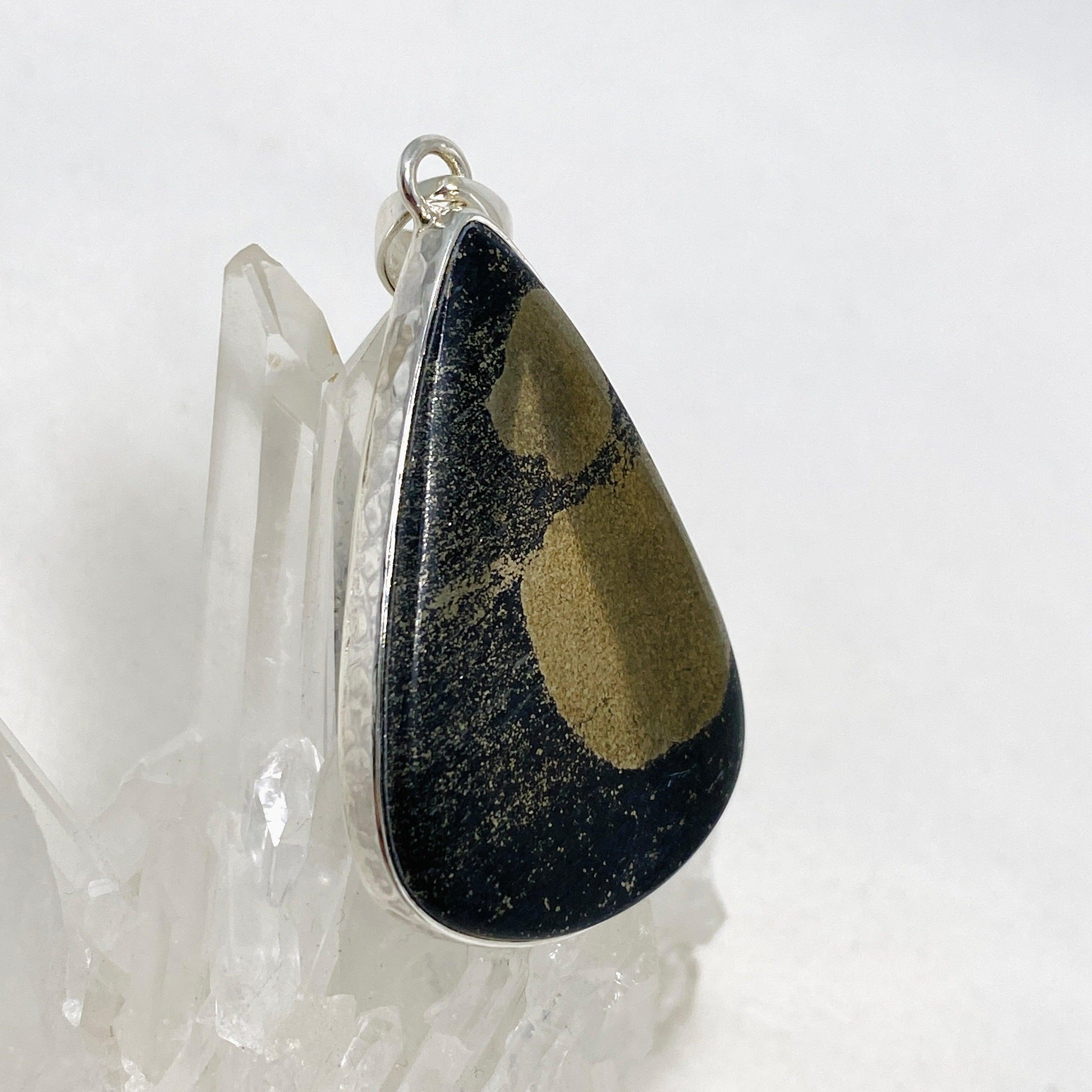Healer's Gold Teardrop Pendant Necklace KPGJ4377 - Spiritual Jewelry for Meditation, Energy Healing & Chakra Balancing