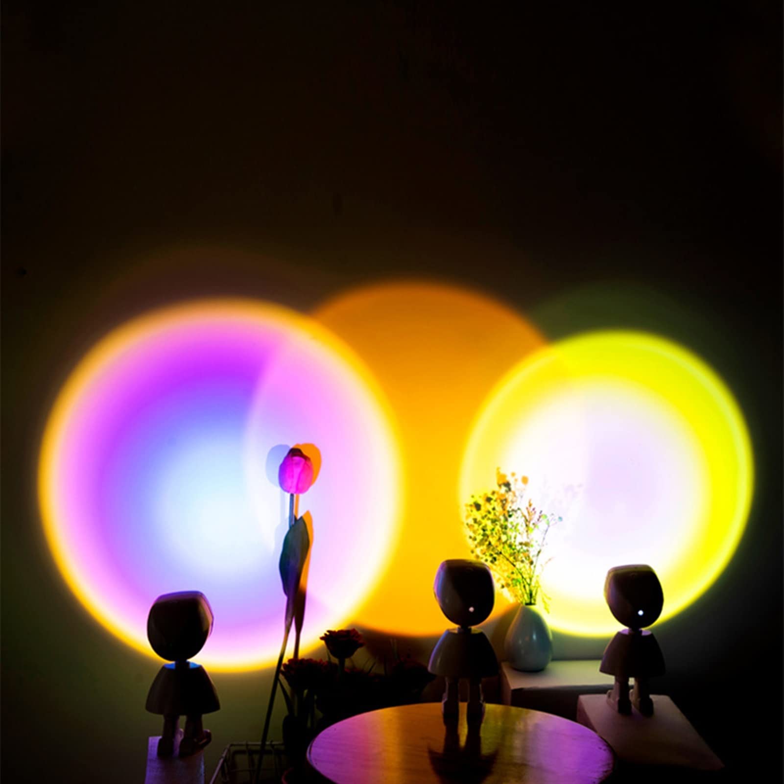 **Astronaut Sunset Light - Starry Sky Projection Night Light for Bedroom, Desk & Kids Room | Red LED Robot Lamp, Birthday Gift & Farmhouse Decor**