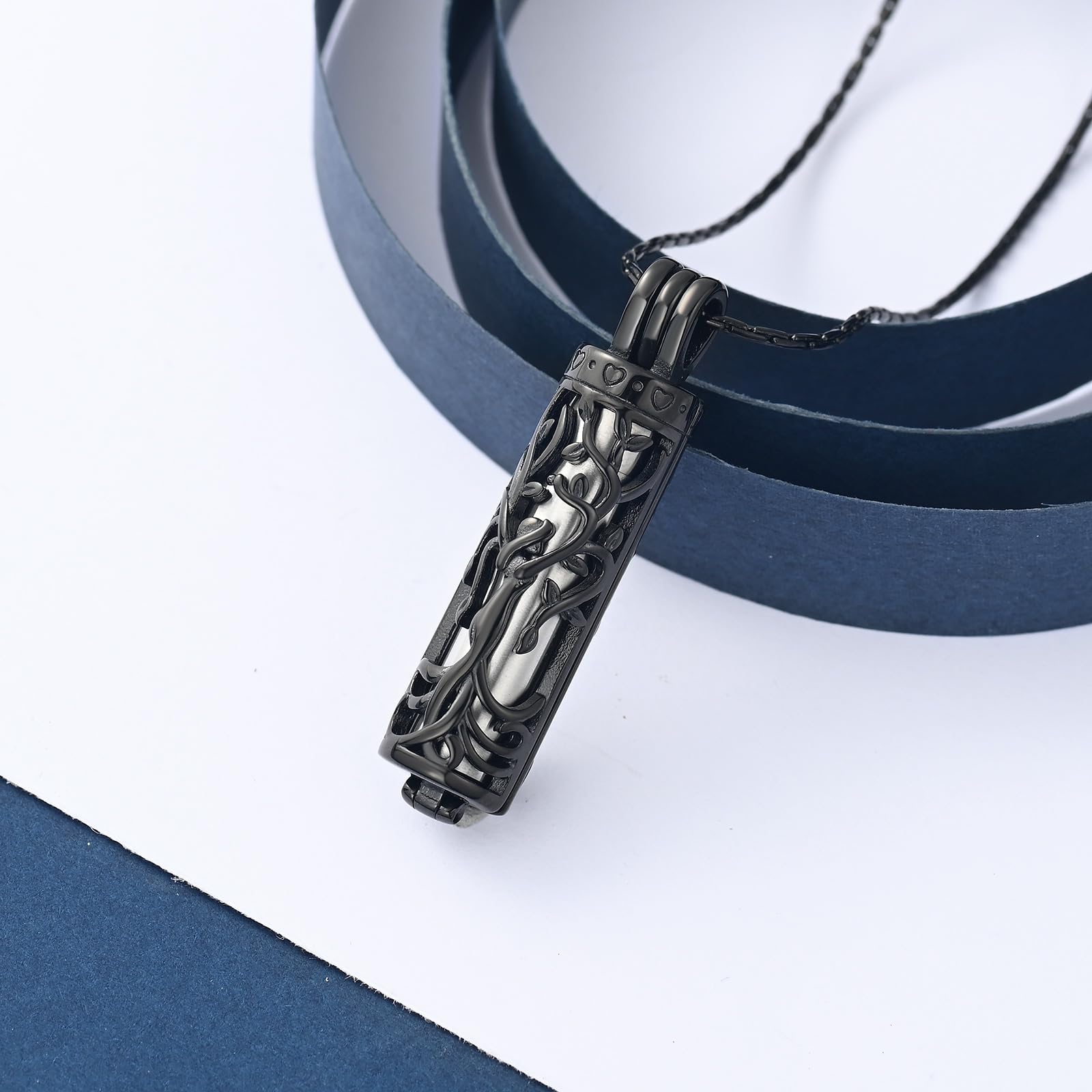 Tree of Life Cremation Jewelry - Stainless Steel Urn Necklace for Ashes | Memorial Pendant for Loved Ones & Pets
