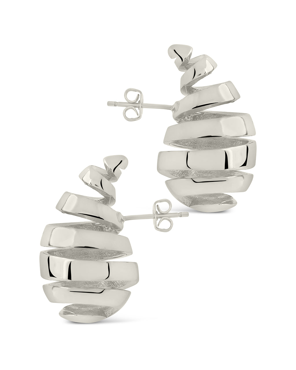 Margot Ribbed Stud Earrings for Women - Minimalist Gold Plated Hoop Earrings - Perfect for Everyday Wear, Office & Date Night