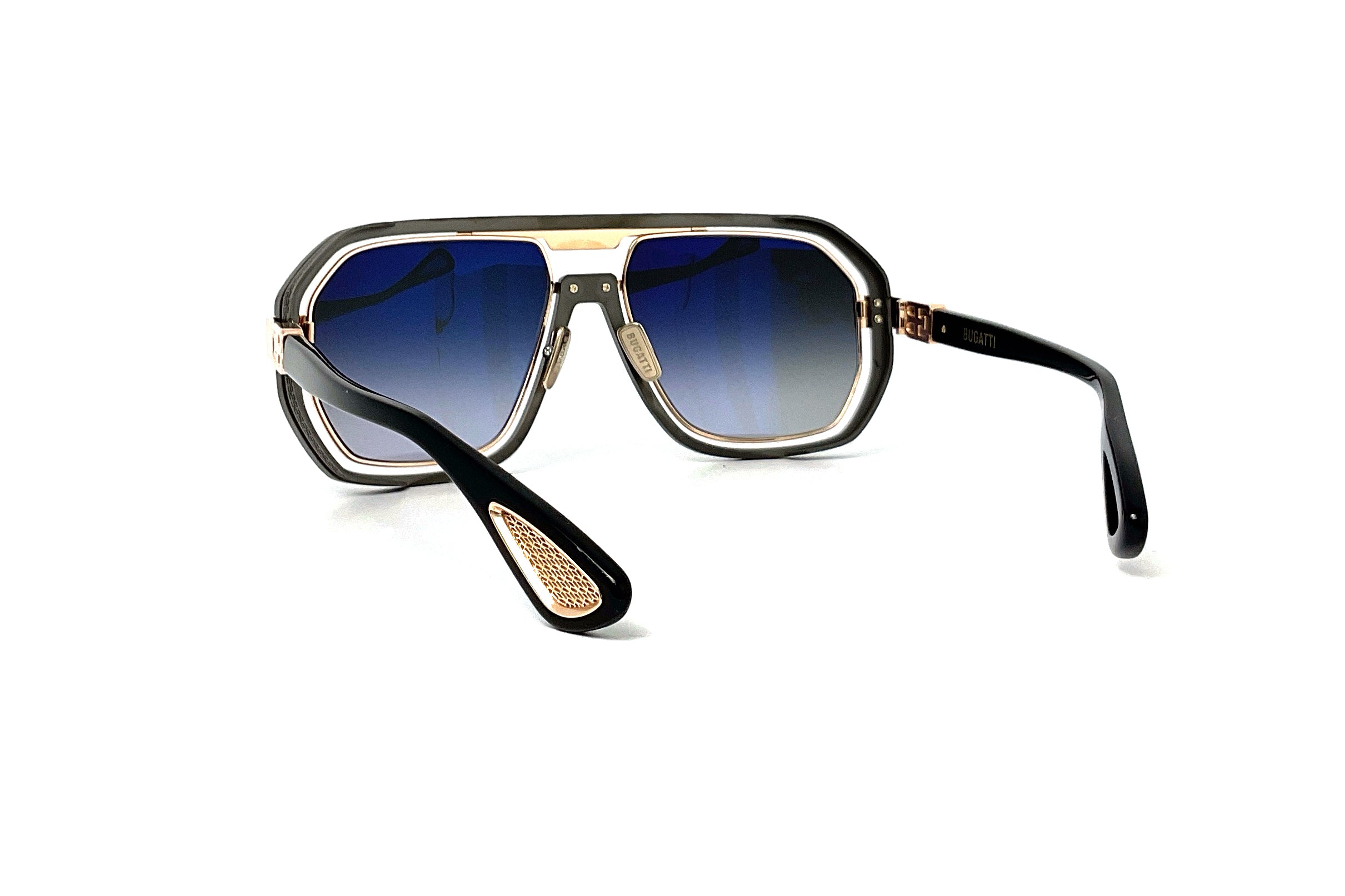 Original BUGATTI 08 Gunmetal Sunglasses - Luxury Aviator Shades for Men & Women - UV Protection Polarized Lenses - Perfect for Driving, Travel & Outdoor Activities