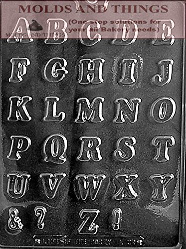 A-Z Alphabet Letter Chocolate Candy Mold for Baking & Decorating - Perfect for Birthday Cakes, Cupcakes, and DIY Chocolate Making